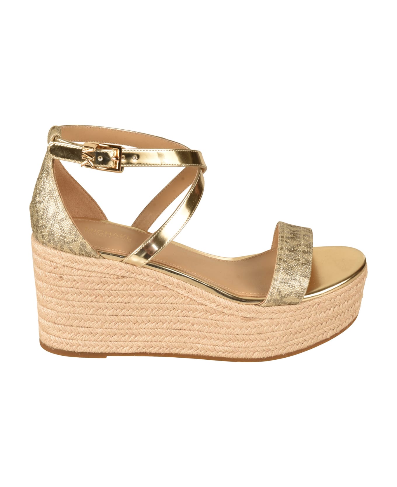 Michael Kors Serena Wedge Sandals - Pale Gold