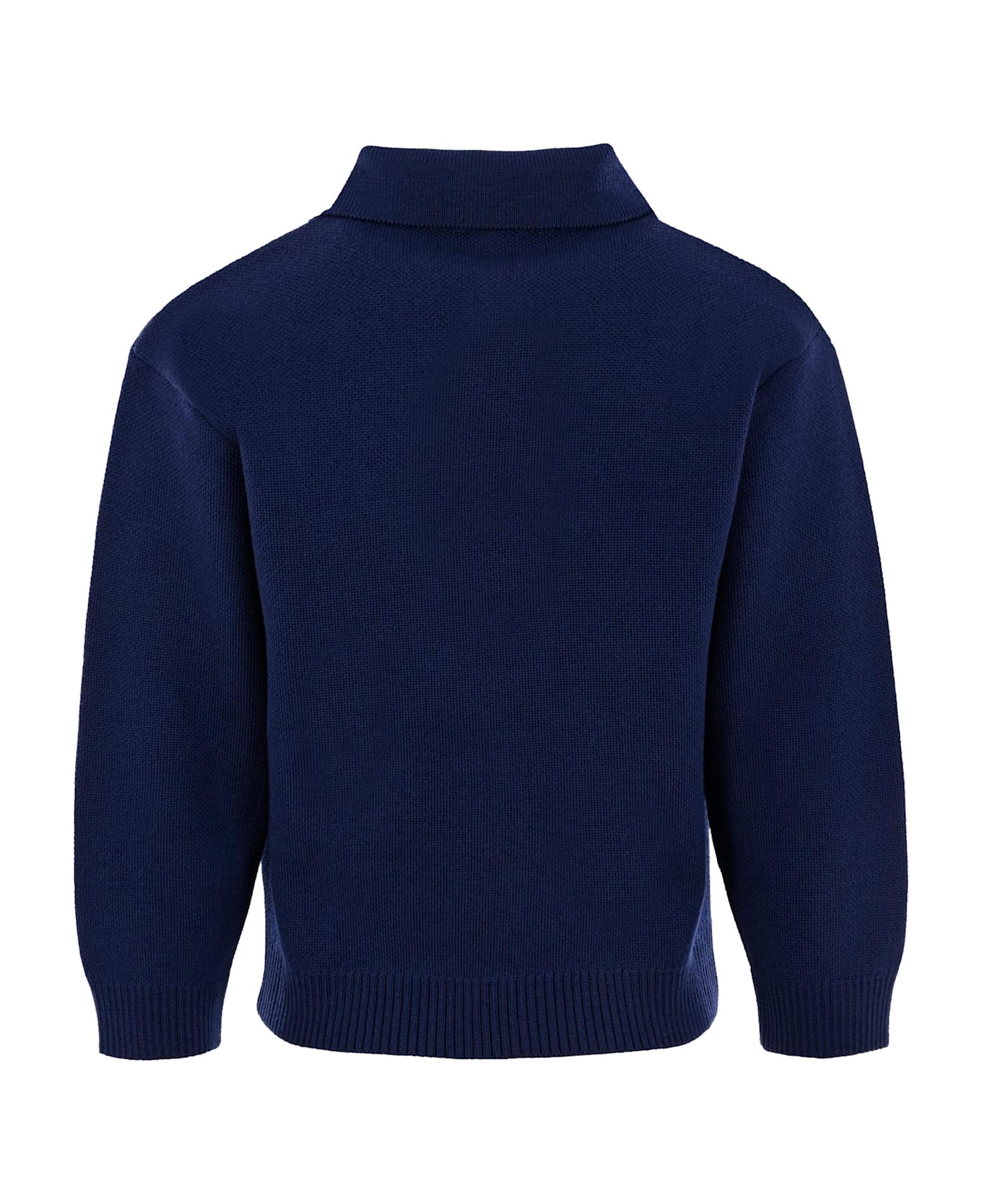 Fendi Blue Polo Shirt For Boy With Logo - Blue