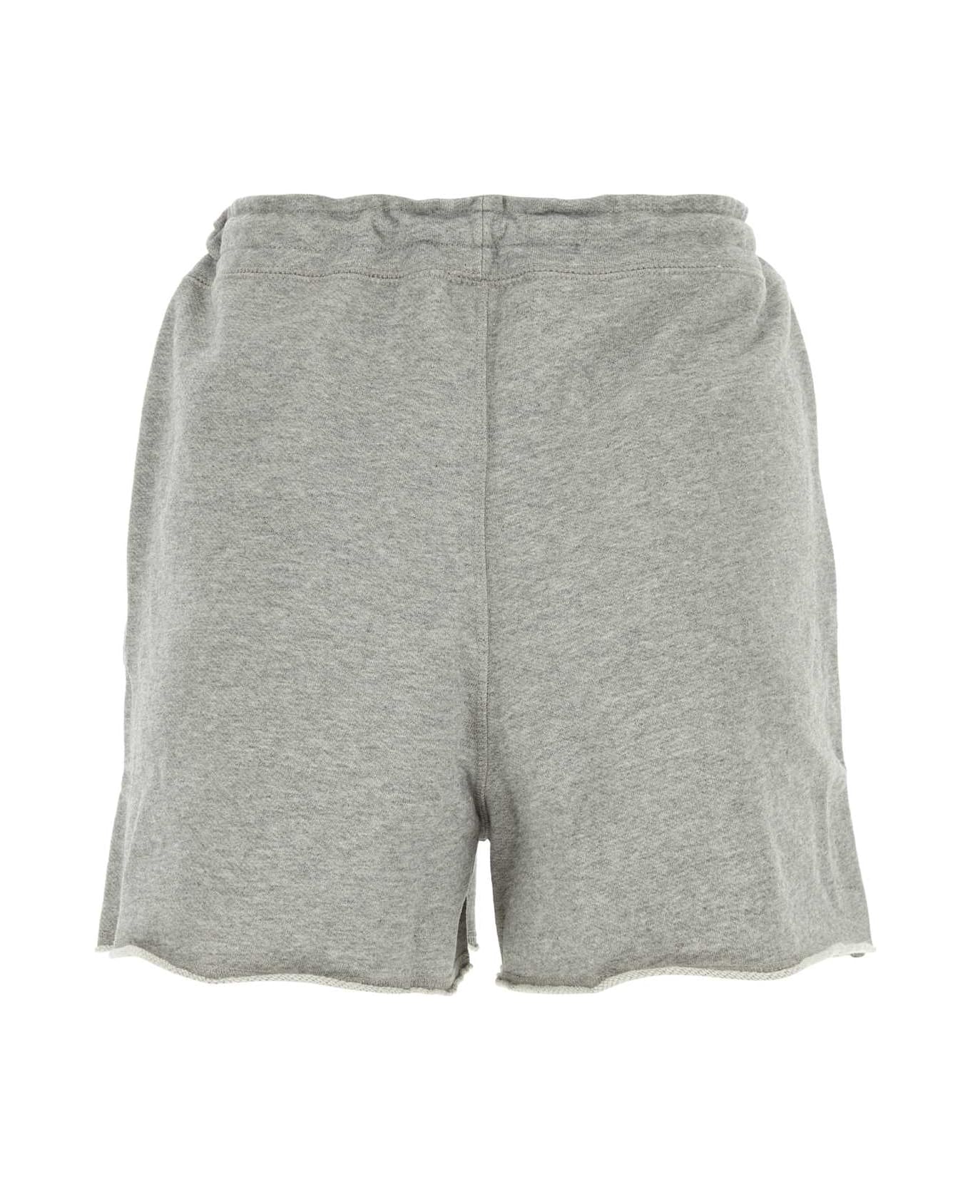 Ganni Grey Cotton Shorts - PALOMAMELANGE