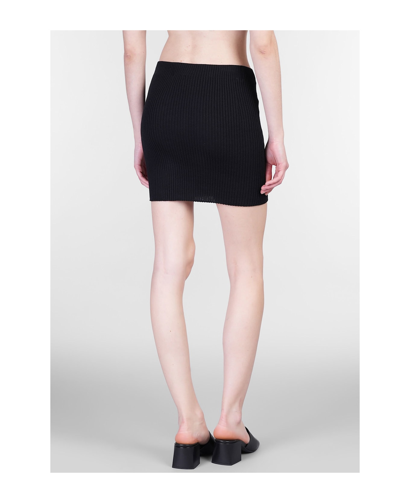 Courrèges Skirt In Black Cotton - black