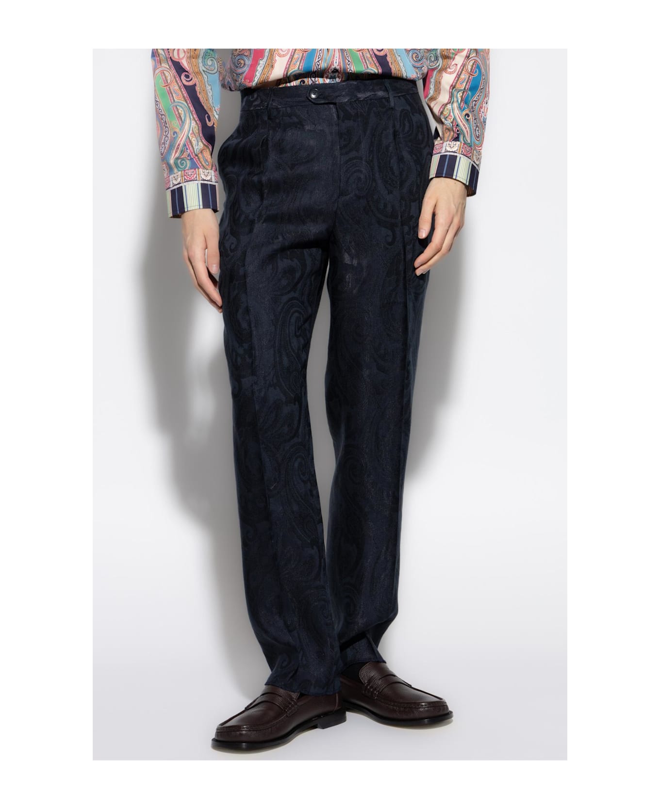 Etro Patterned Pants - Blue