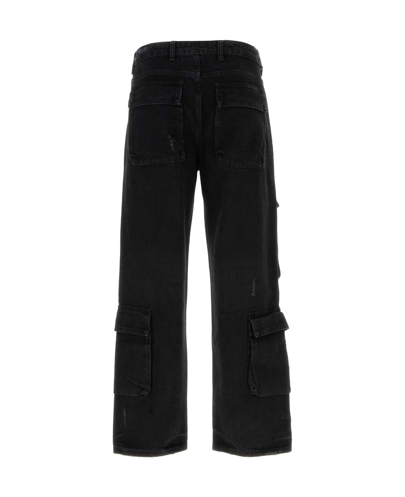 REPRESENT Black Denim Cargo Jeans - BLACK