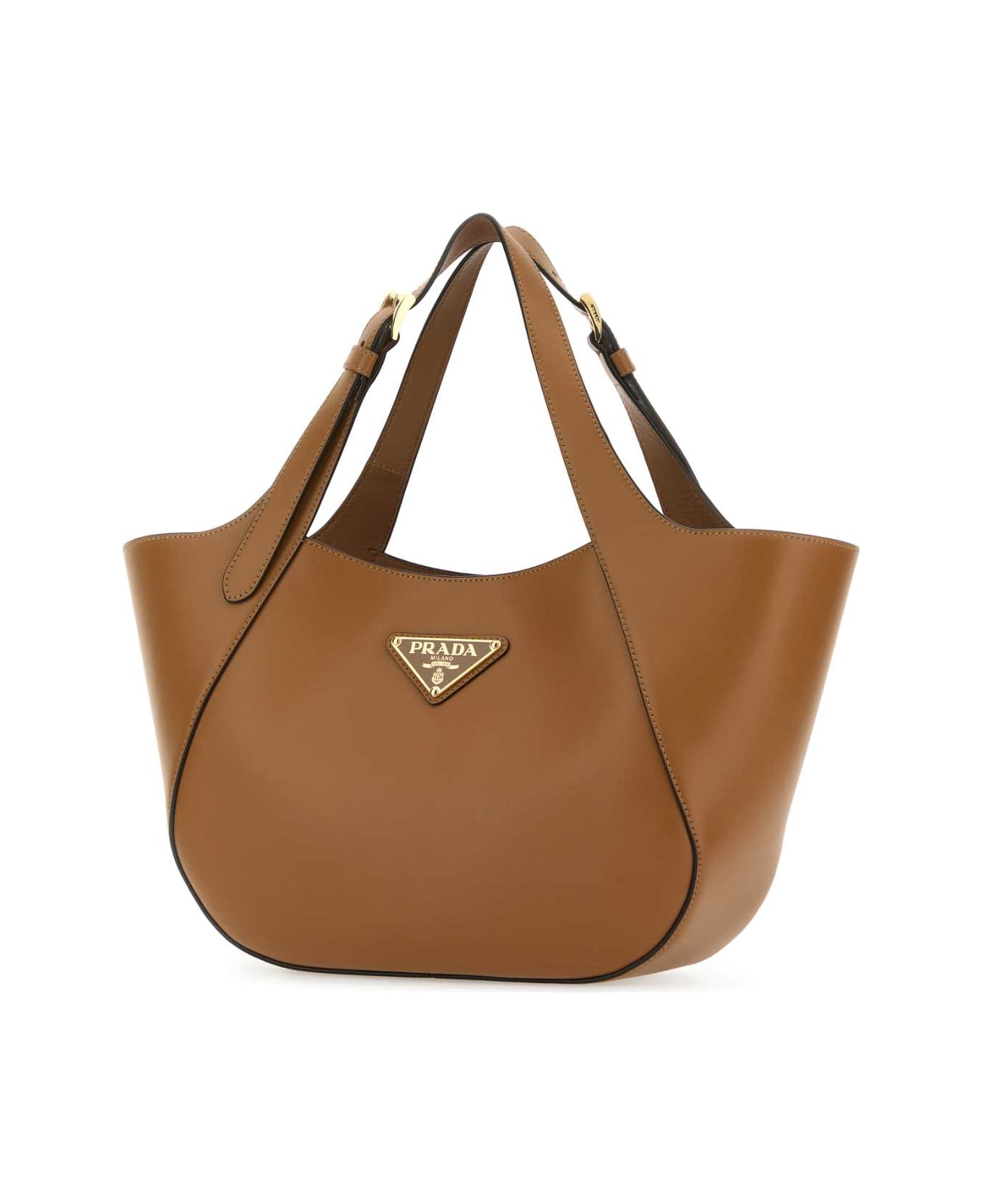 Prada Brown Leather Handbag - CARAMEL0N