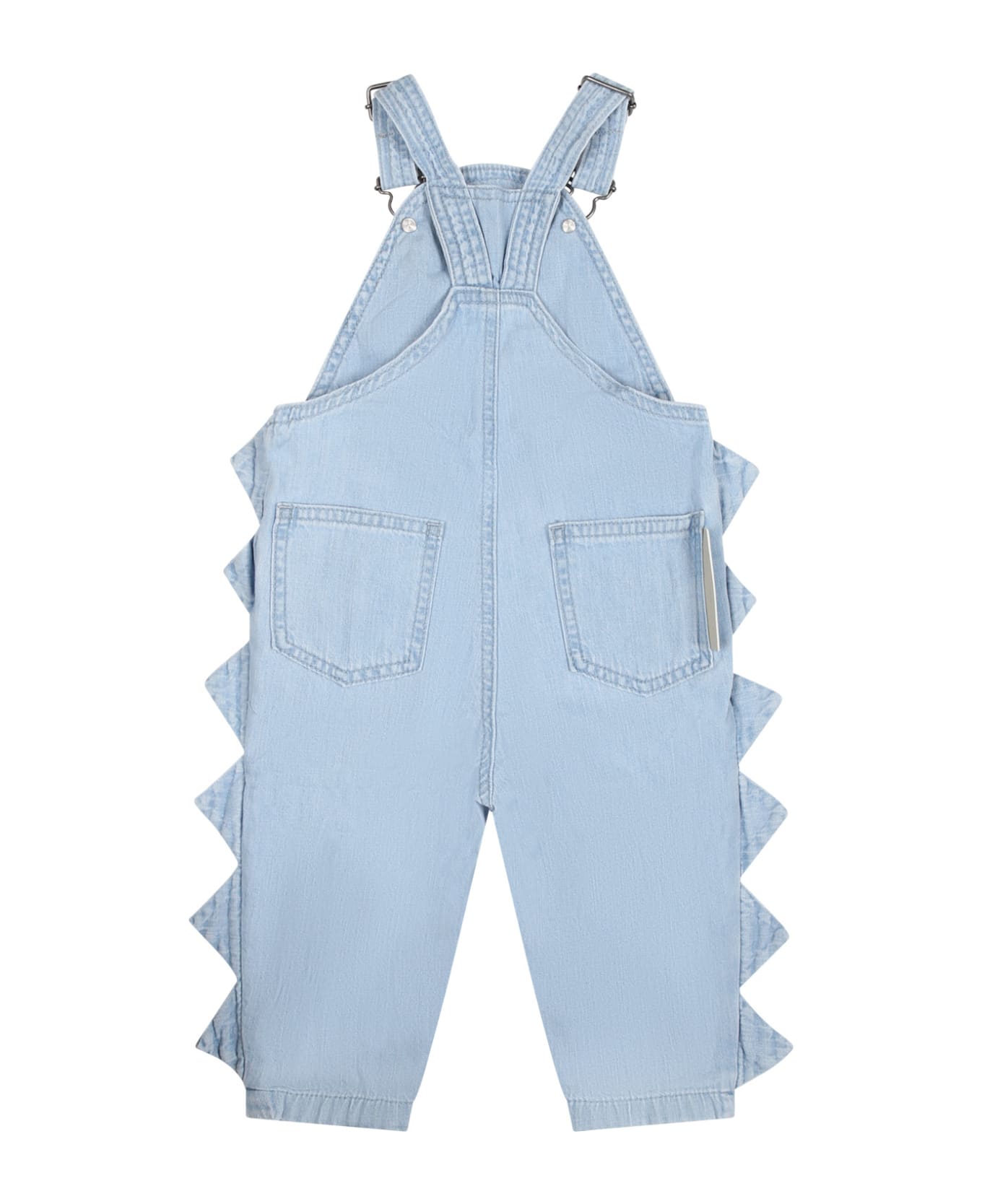 Stella McCartney Kids Blue Jeans For Baby Boy With Shark - Denim コート＆ジャケット