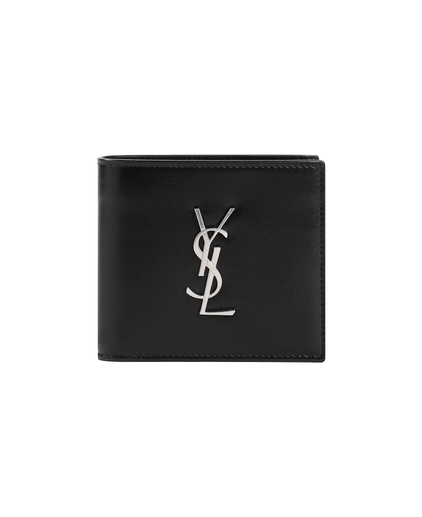 Saint Laurent Ysl Credit Card Holder - Nero