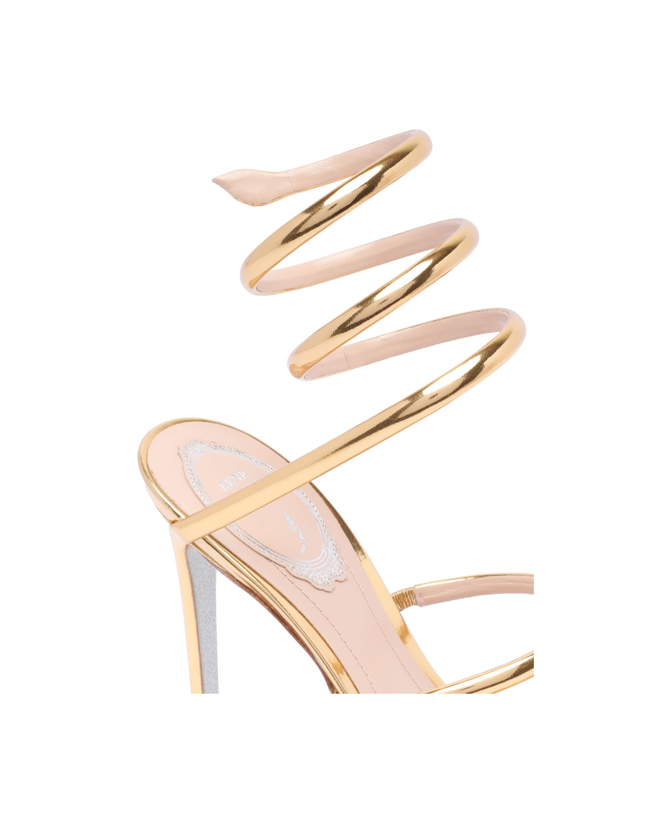 René Caovilla Cleo Pump Sandals - Gold