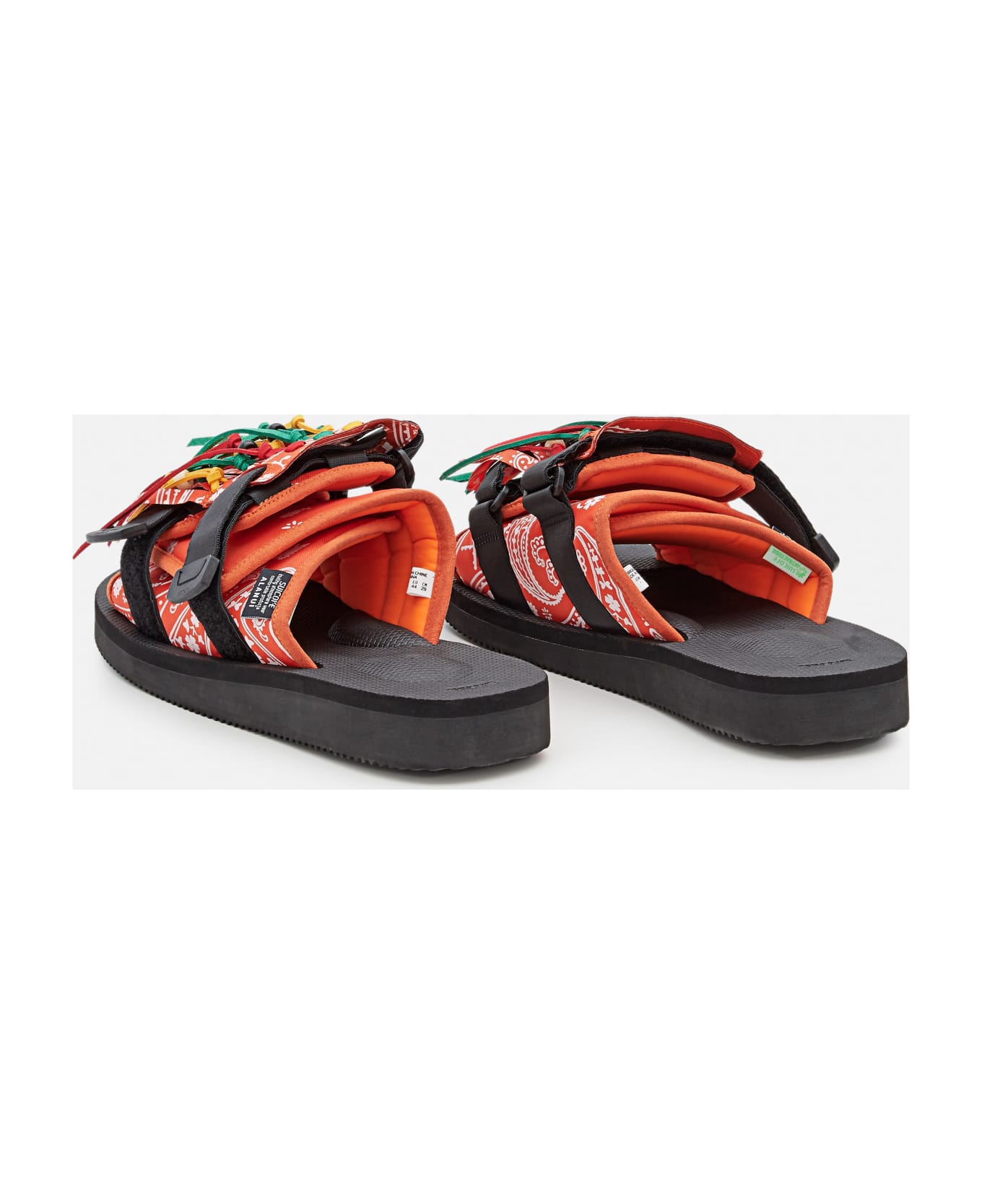 Alanui Suicoke X Alanui Moto Fringed Slides - Red