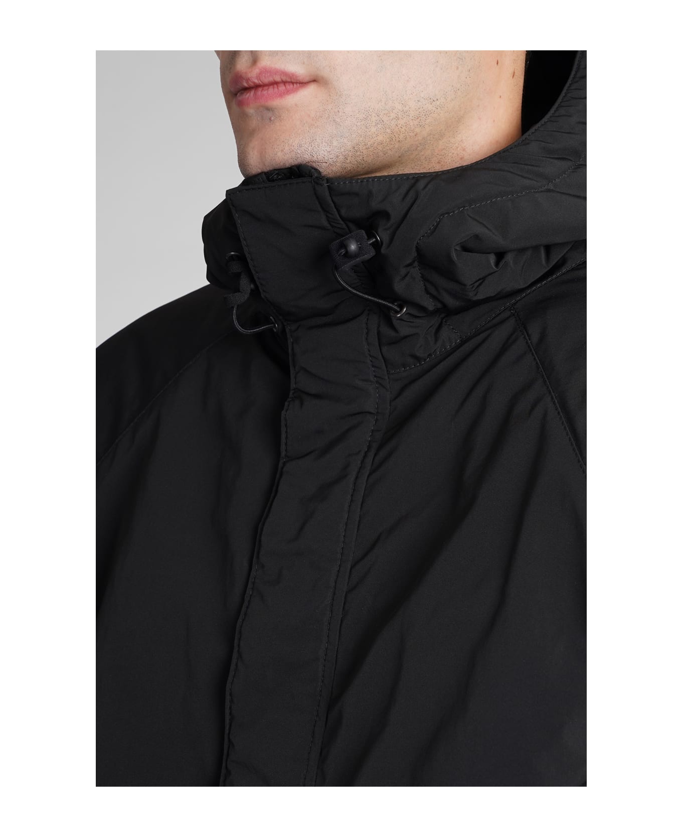 Aspesi Hooded Zip-up Jacket - black