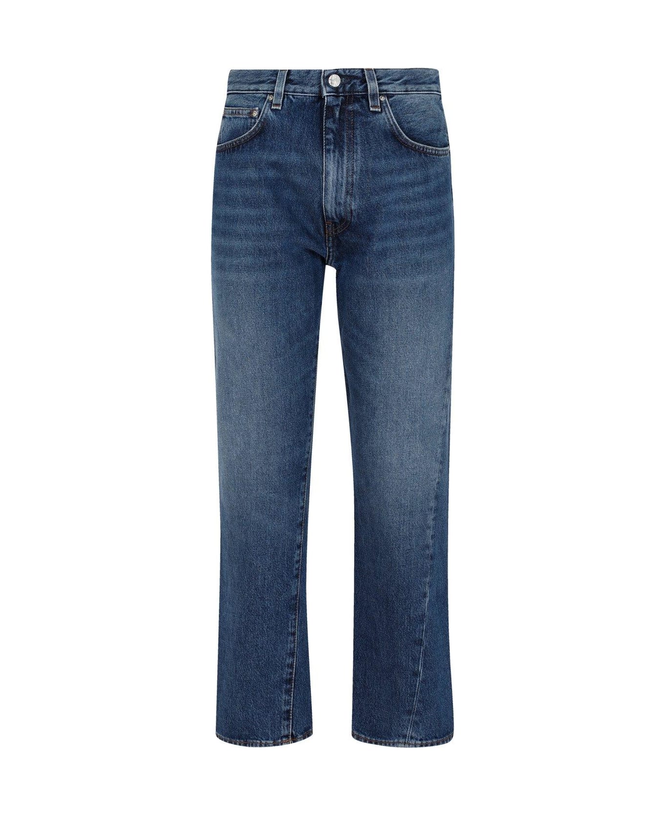 Totême Cropped Straight-leg Jeans - Washed Blue