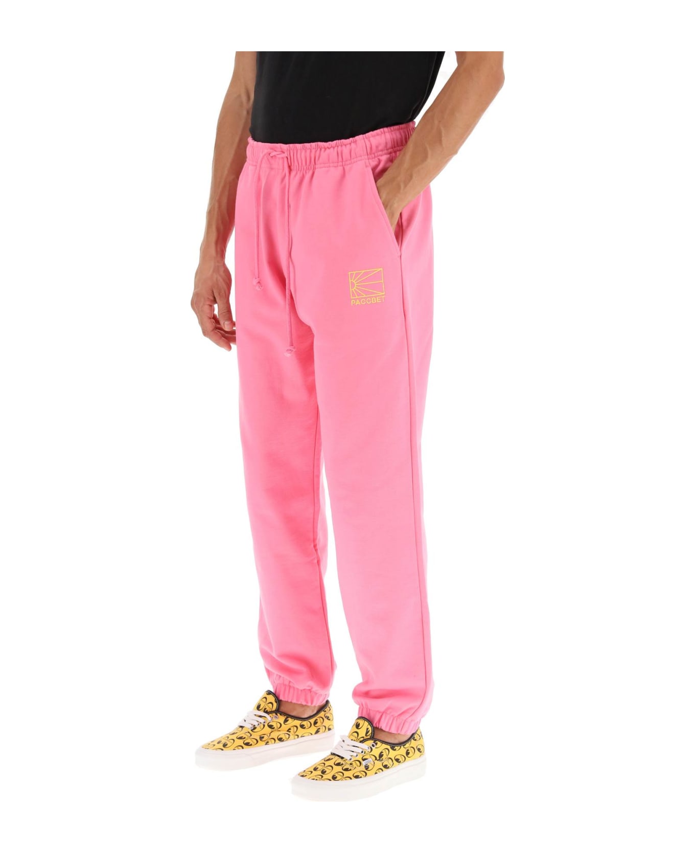 PACCBET Logo Embroidery Jogger Pants - PINK 4 (Pink)