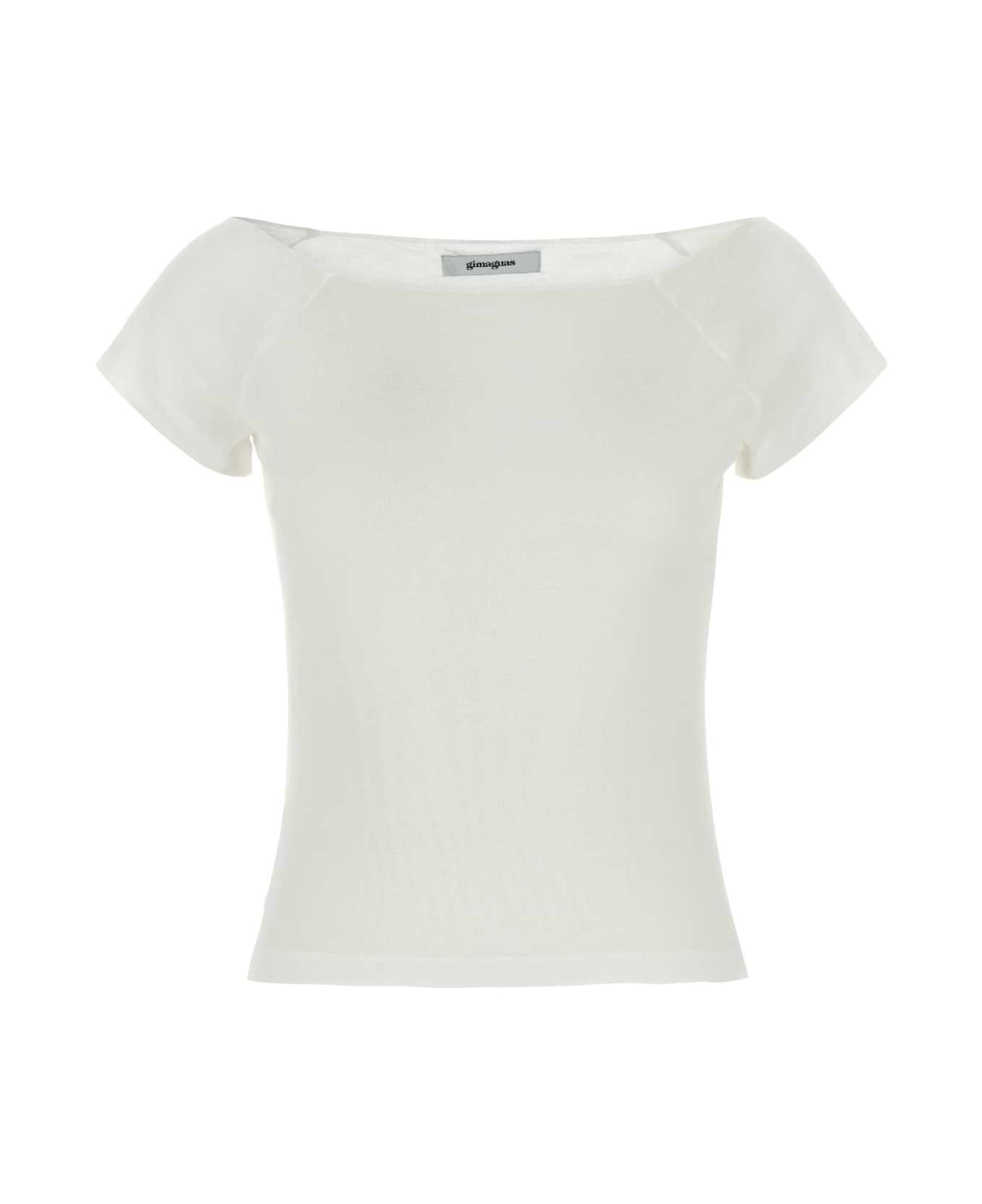 Gimaguas White Cotton Sasi T-shirt - WHITE