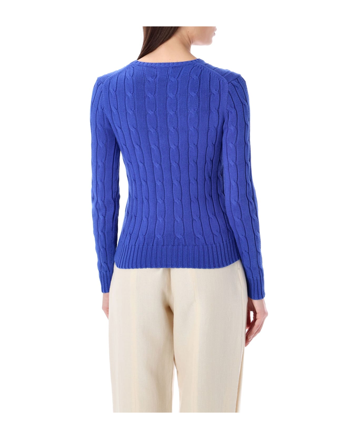 Polo Ralph Lauren Cable-knit Cotton Crewneck Sweater - RUGBY ROYAL