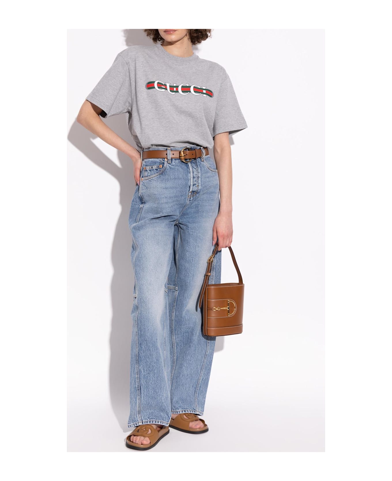 Gucci Leather Slippers - Brown