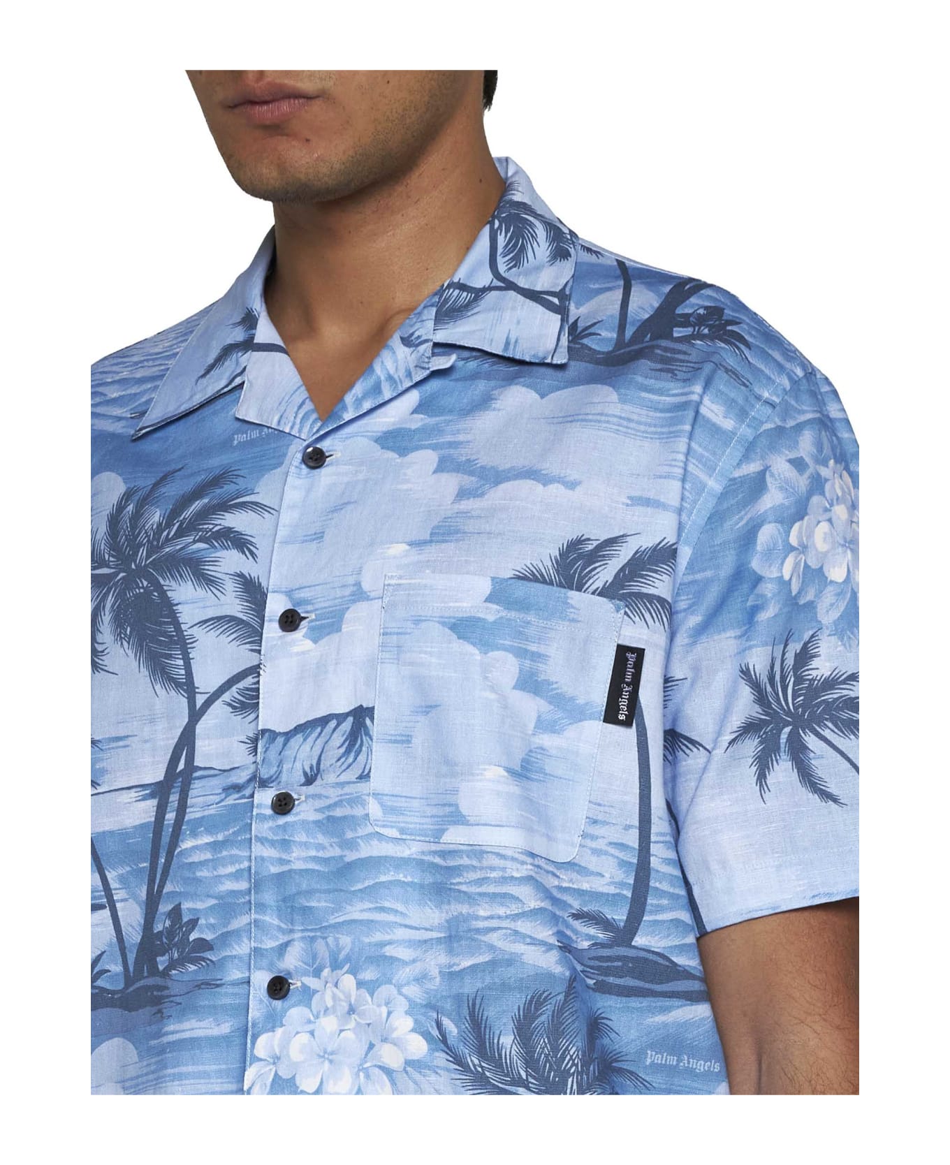 Palm Angels Shirt - Indigo blue indigo