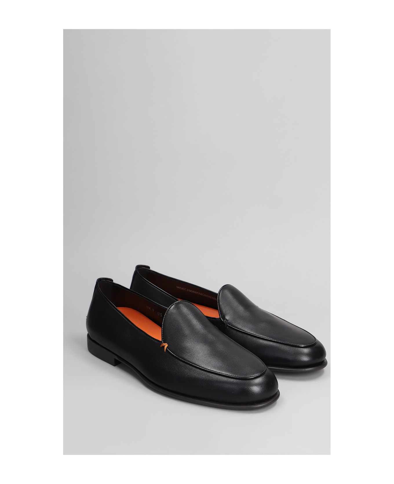Santoni Vibe B Loafers In Black Leather - black
