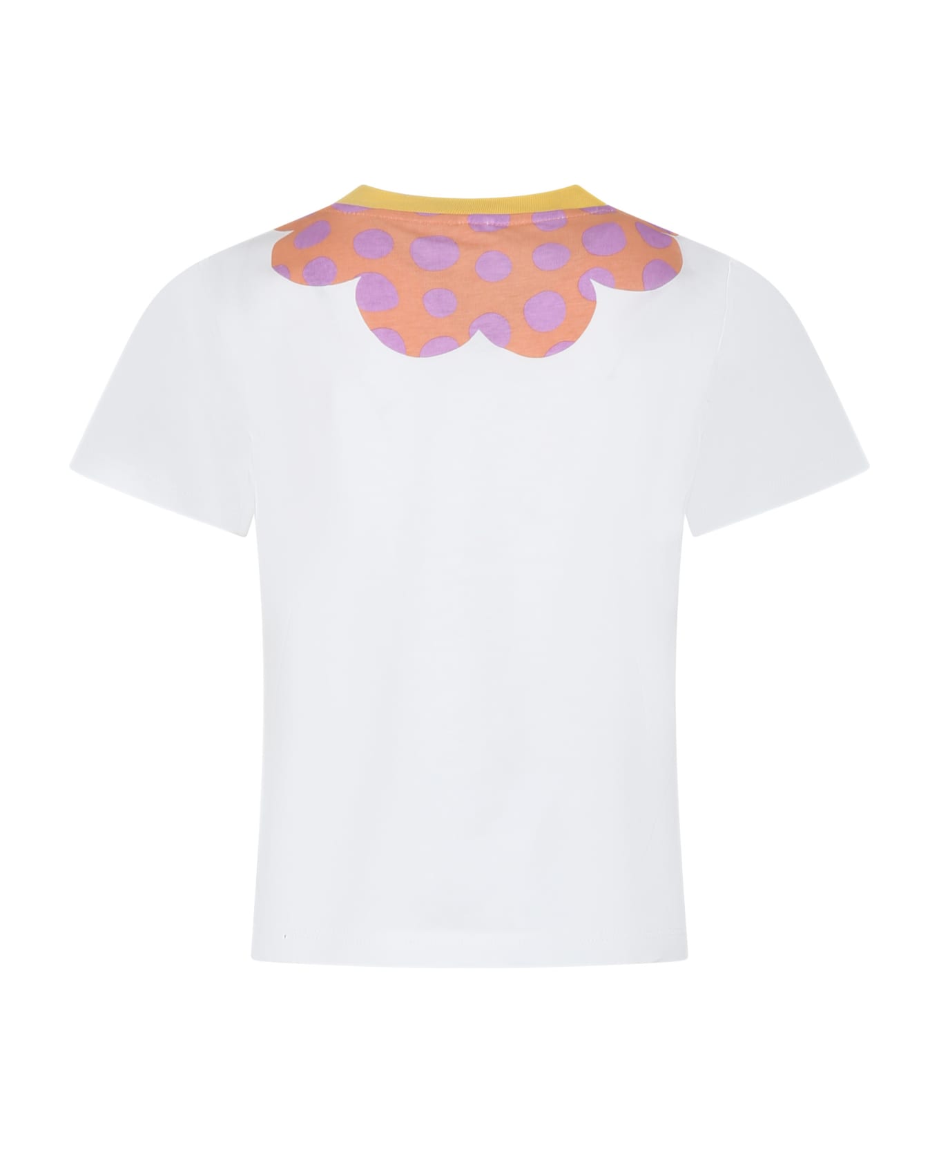 Stella McCartney Kids White T-shirt For Girl With Flower - White