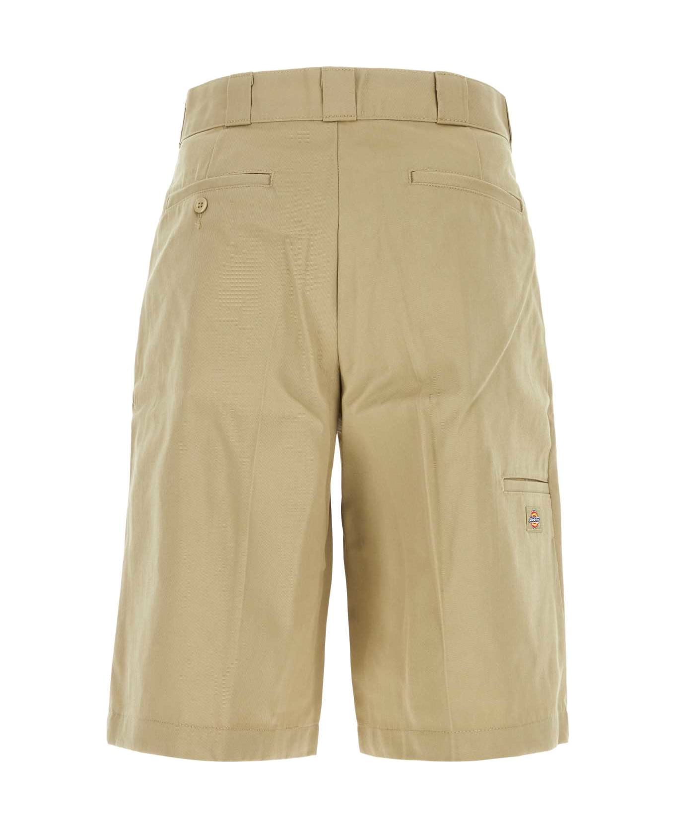 Dickies Beige Polyester Blend Bermuda Shorts - KHAKI