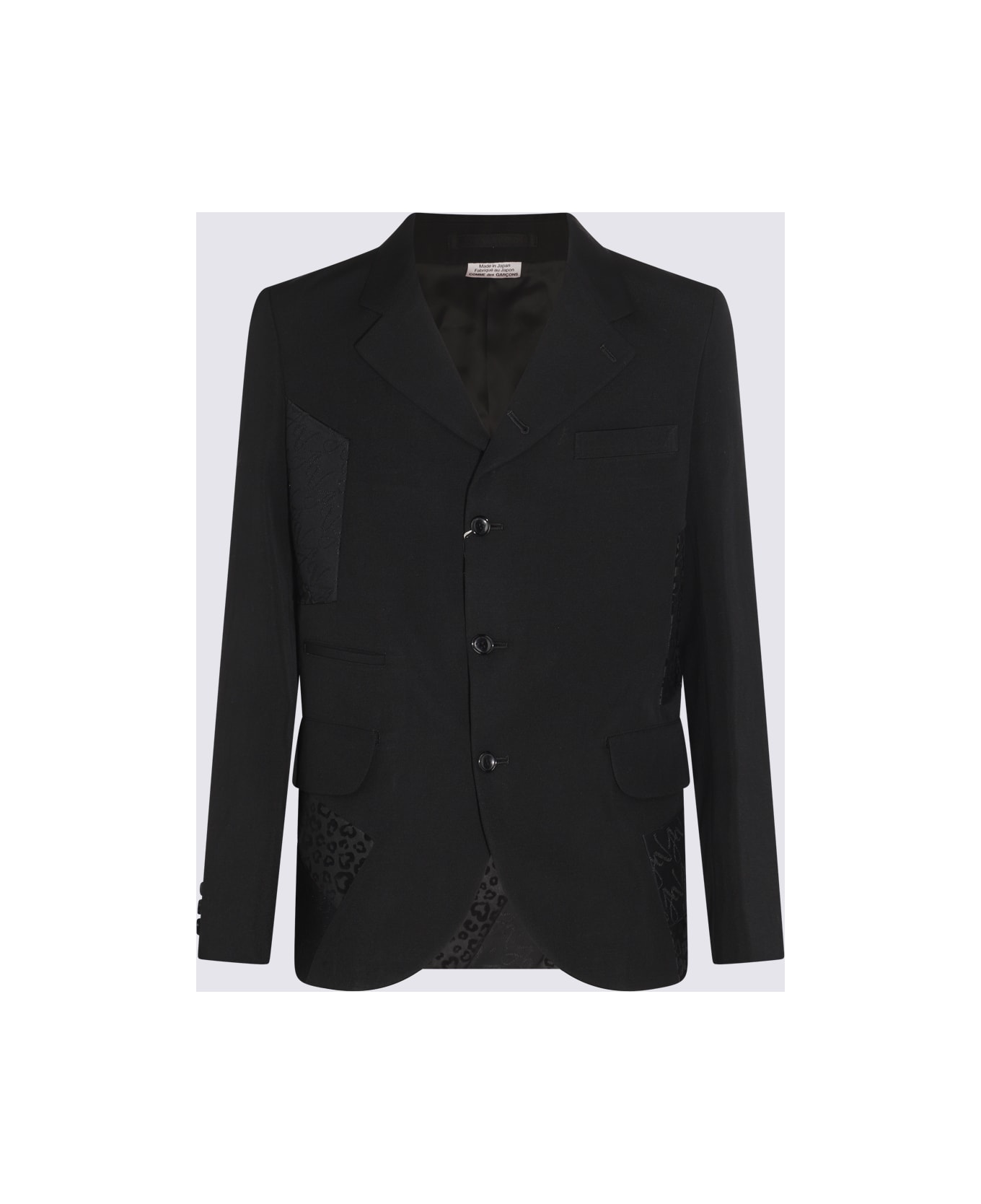 Comme Des Garçons Homme Plus Black Wool And Linen Blazer - BLACK X BLACK