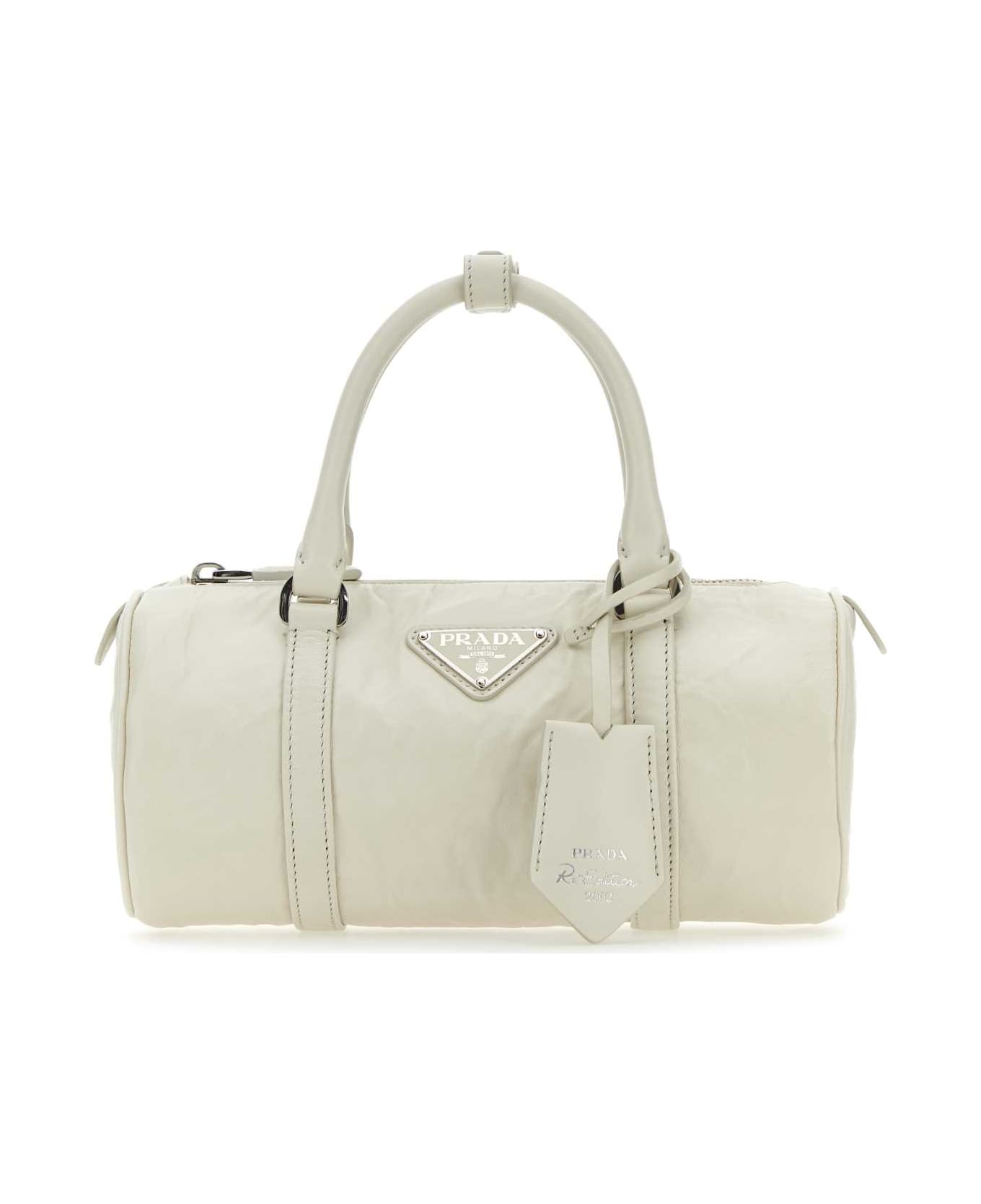 Prada White Leather Small Handbag - White