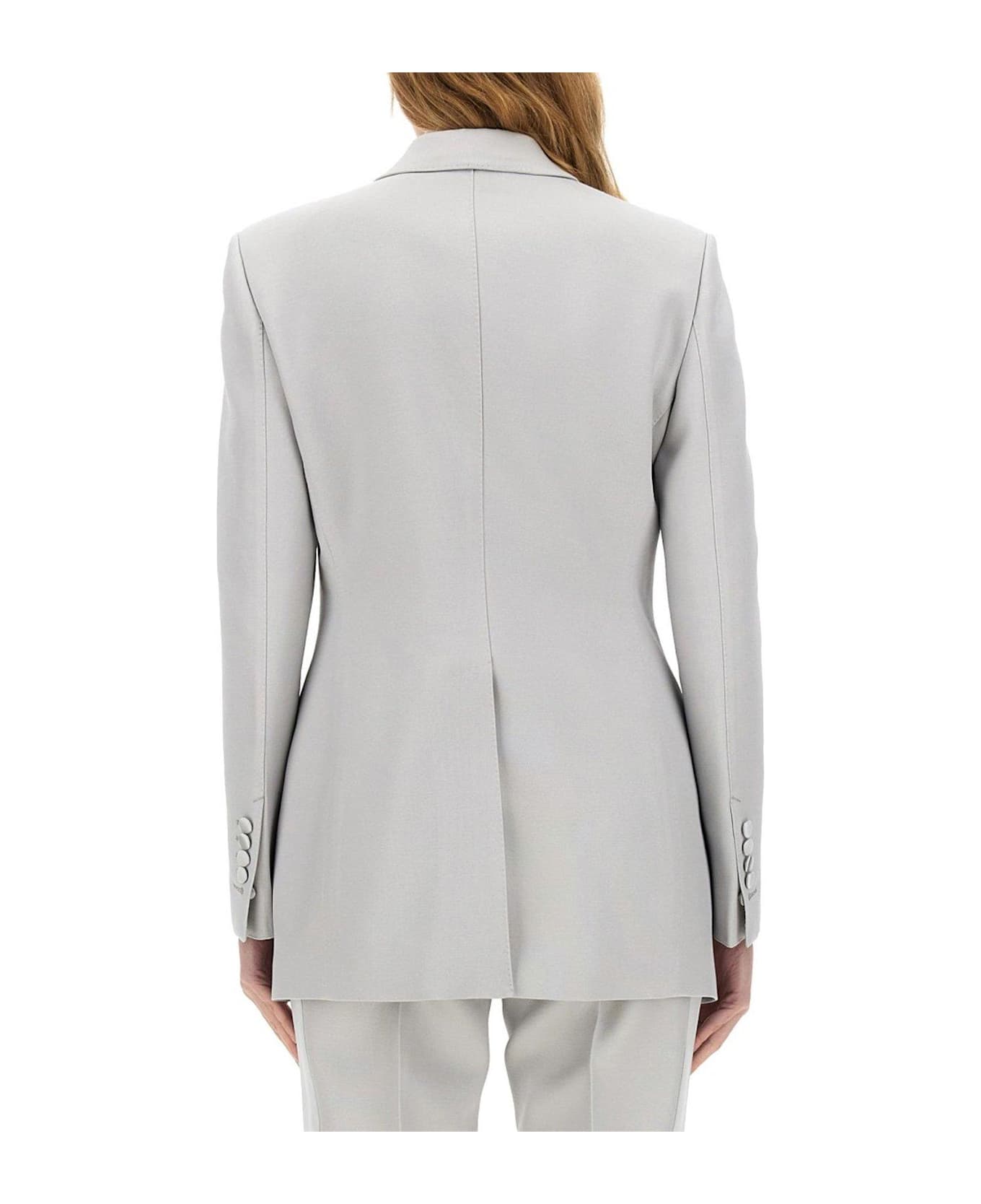 Tom Ford Lustrous Barathea Single-breasted Tuxedo Jacket - GREY