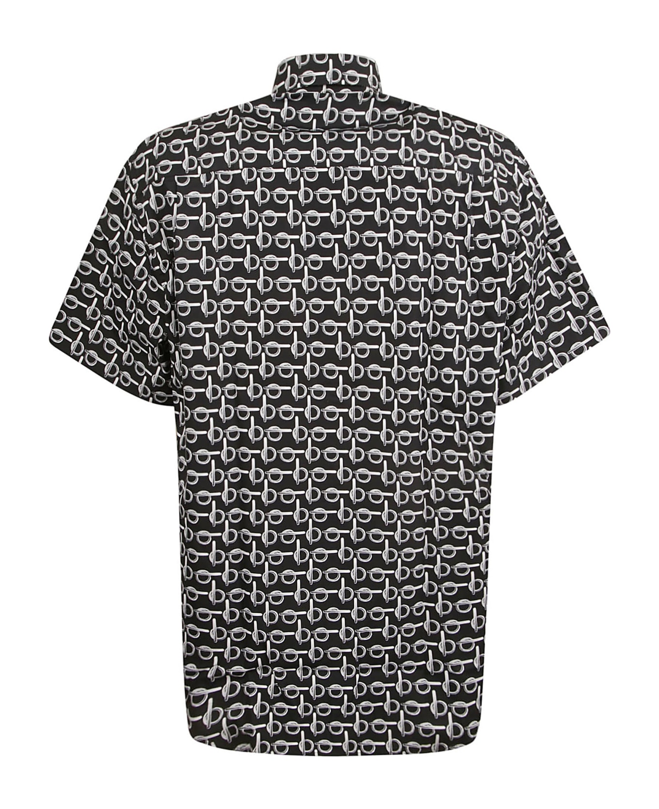 Burberry Monogram Print Polo Shirt - Silver./Black
