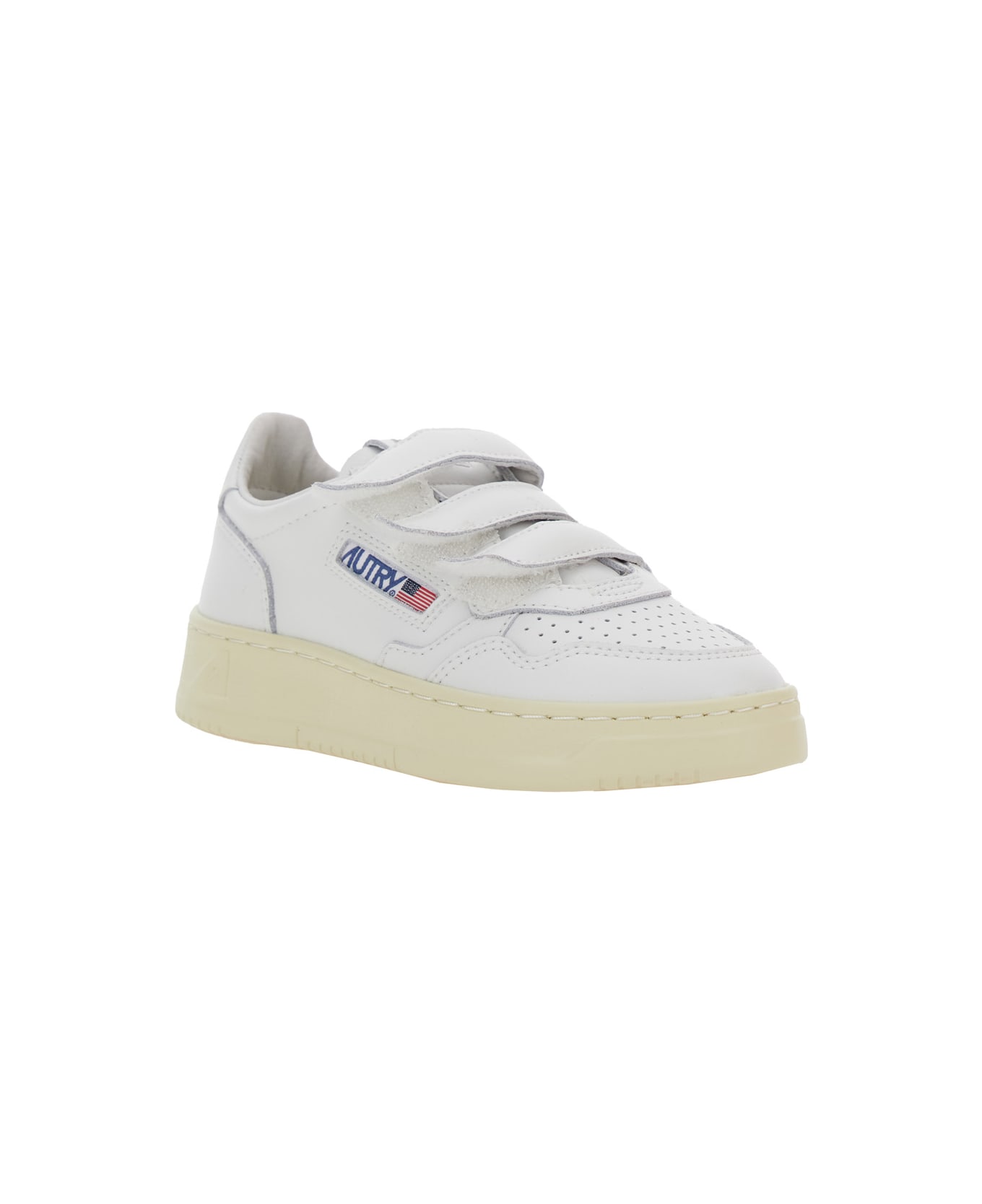 Autry Kidstripes Low - White