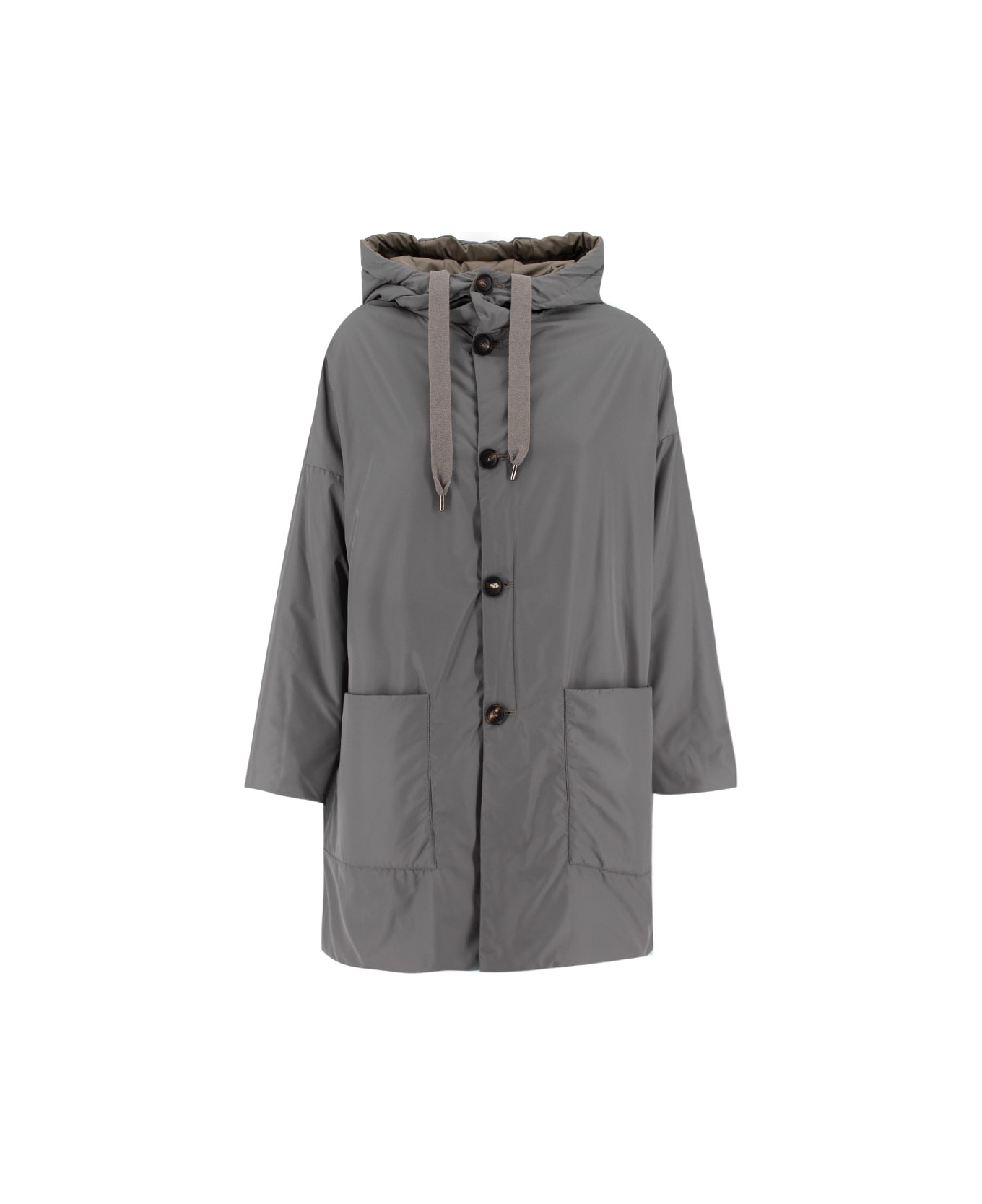 Le Tricot Perugia Parka - TAUPE/D.GREY/TAUPE  