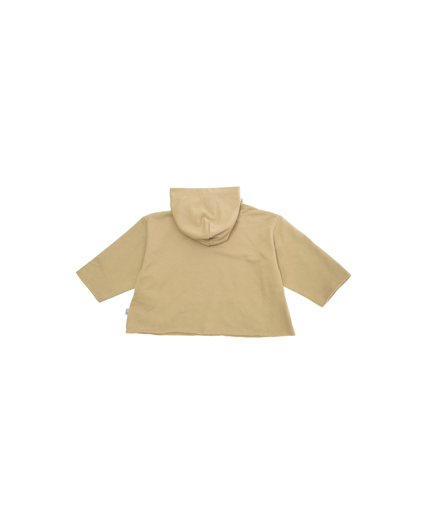 MM6 Maison Margiela Beige Hoodie With Kangaroo Pocket In Cotton Boy - Beige