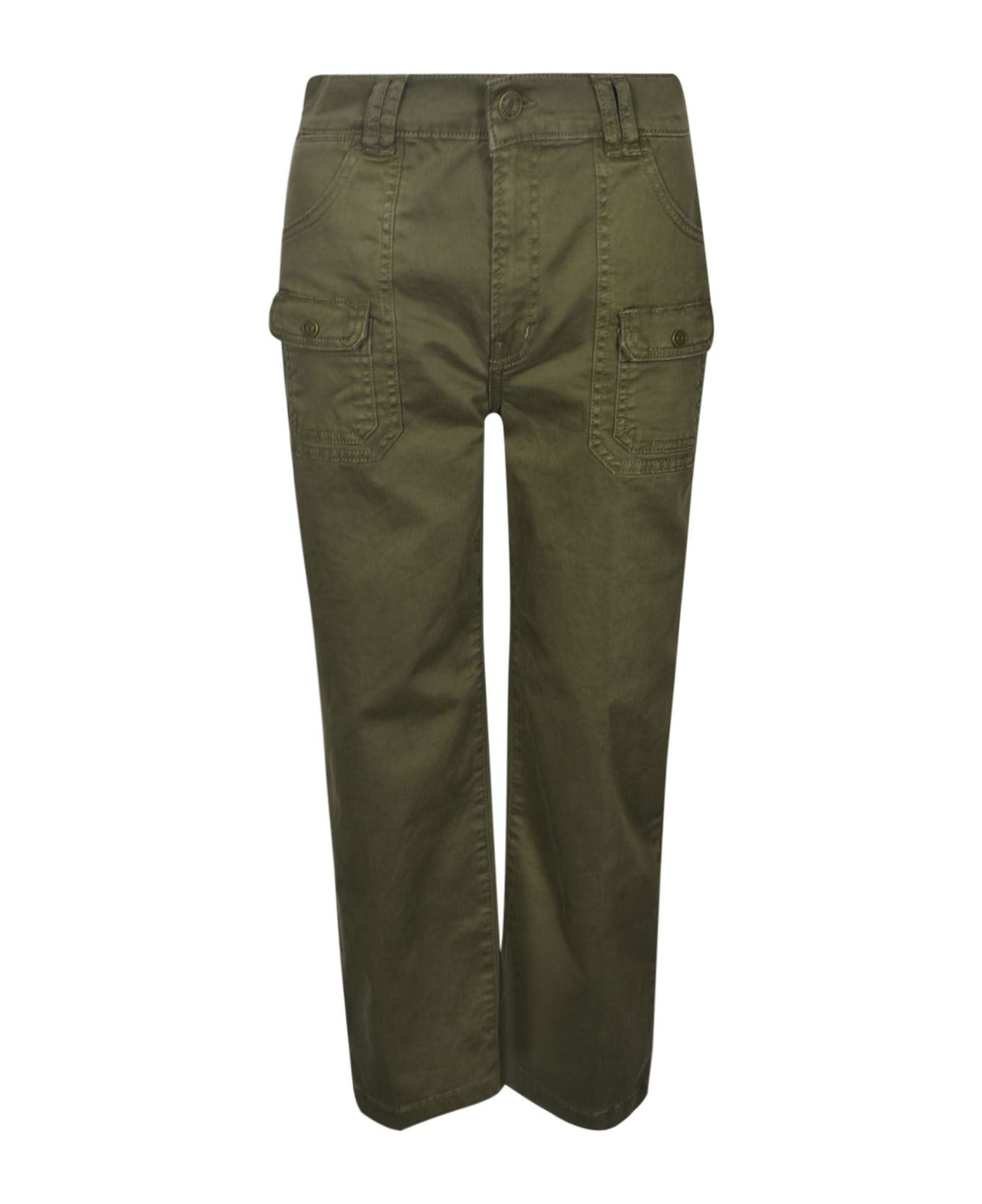 Frame Cargo Buttoned Trousers - Green