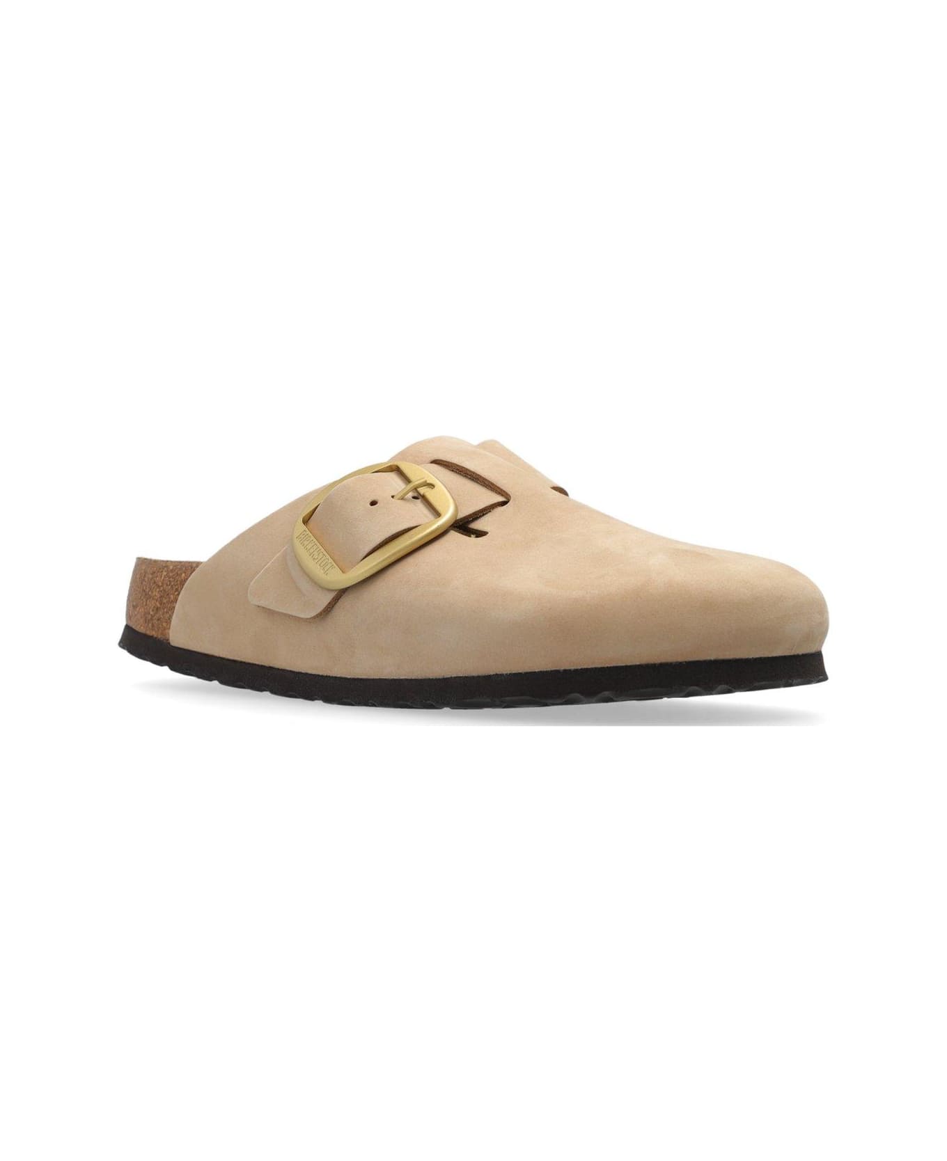 Birkenstock Boston Big Buckle Slides - Beige