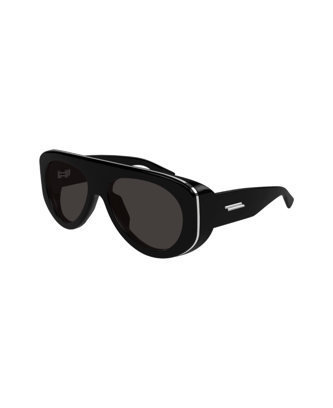 Bottega Veneta Eyewear Bottega Veneta Bv1362s Linea Ribbon 001 Black Grey Sunglasses - Nero