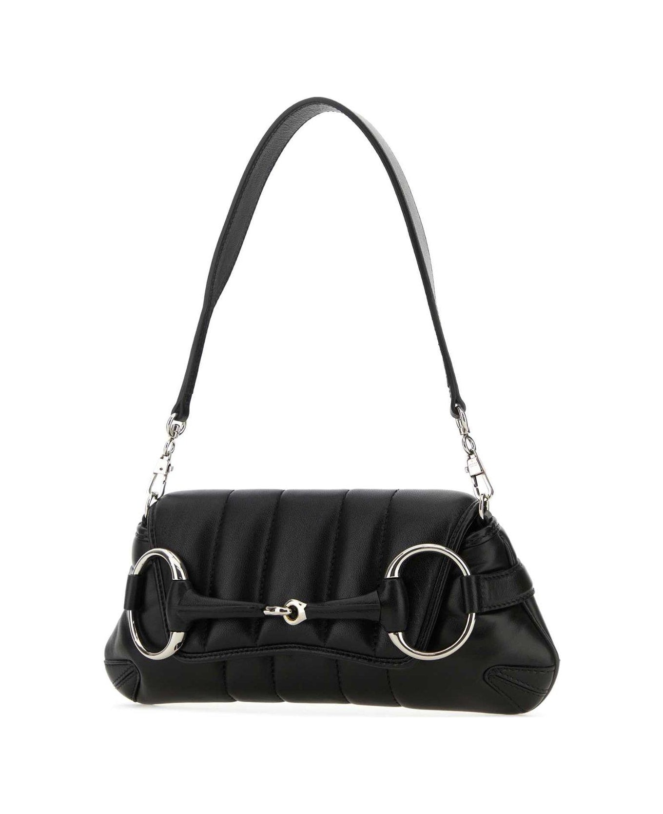 Gucci Horsebit Chain Small Shoulder Bag - Black