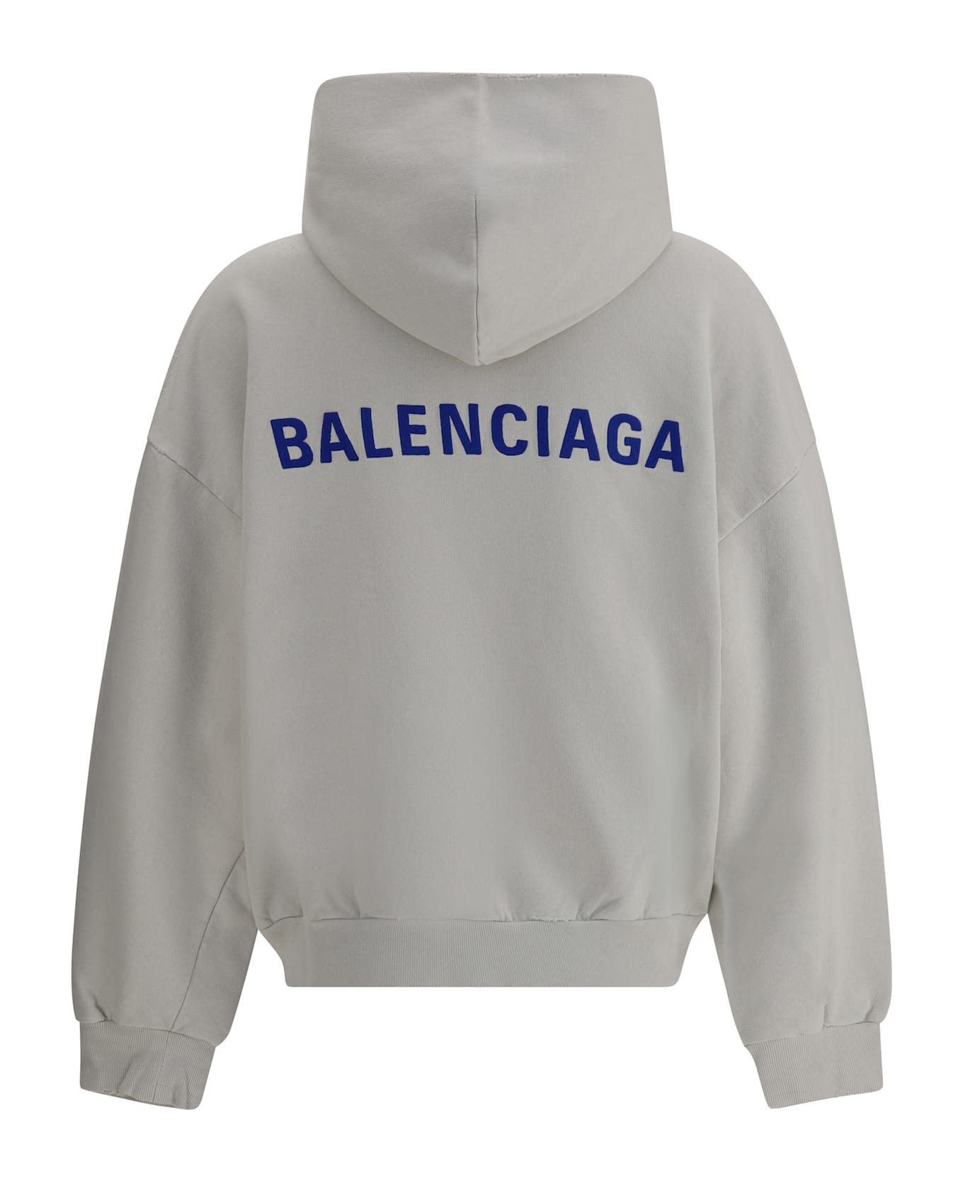 Balenciaga Logoed Hoodie - Dirty White E Sport Blue
