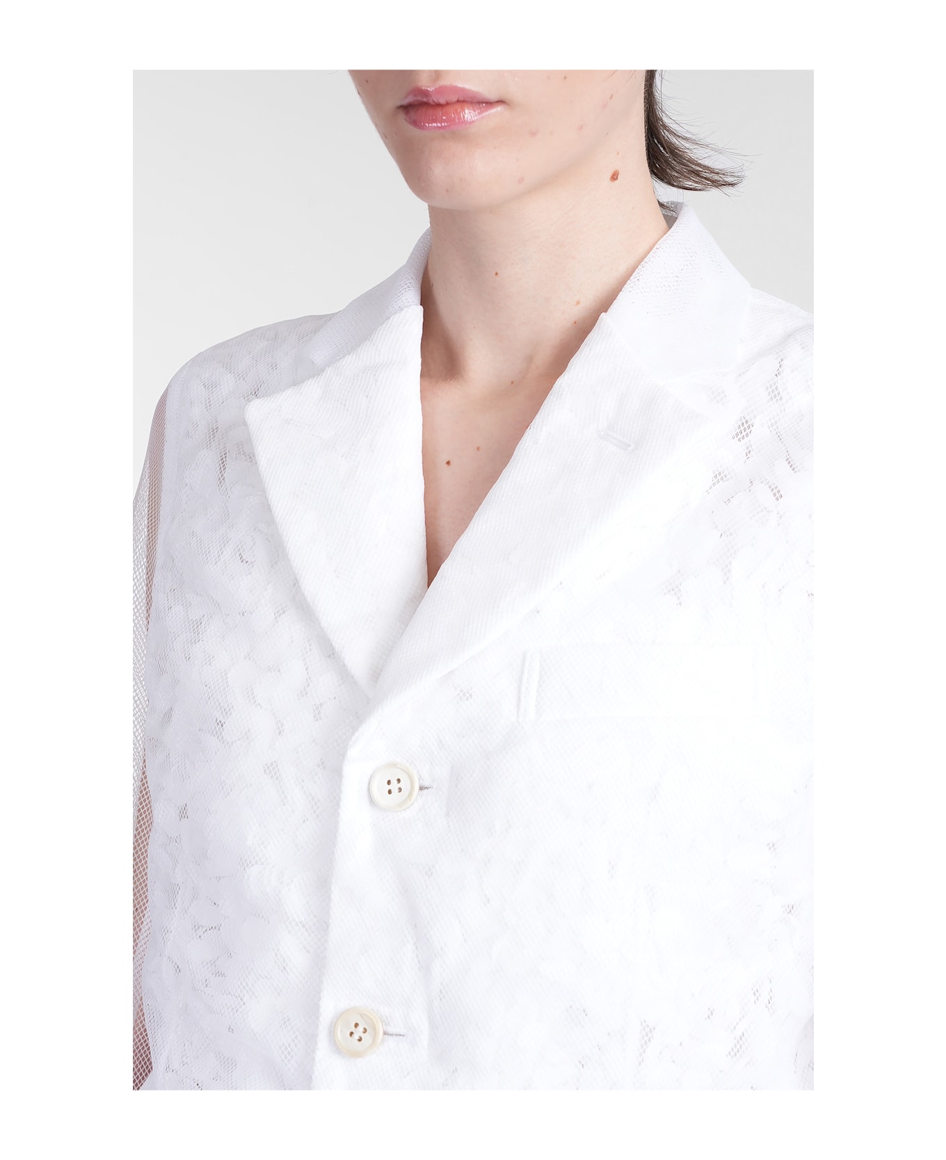 Comme des Garçons Blazer In White Nylon | italist