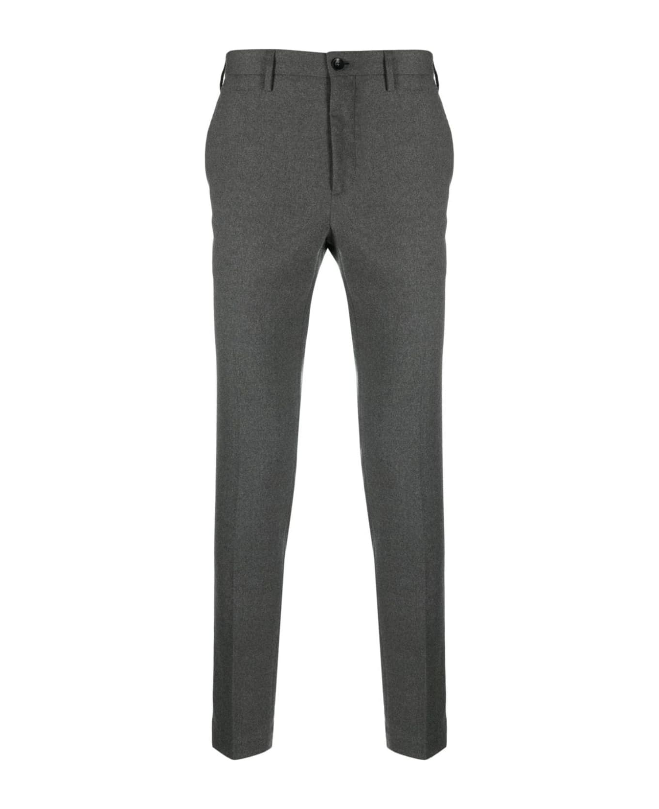 Incotex Dark Grey Wool Blend Trousers - Grey