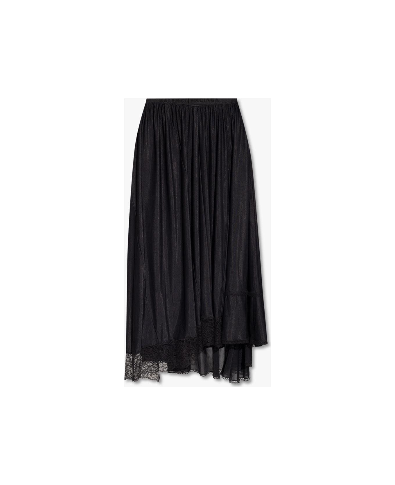 Balenciaga Lace-trimmed Skirt - Nero