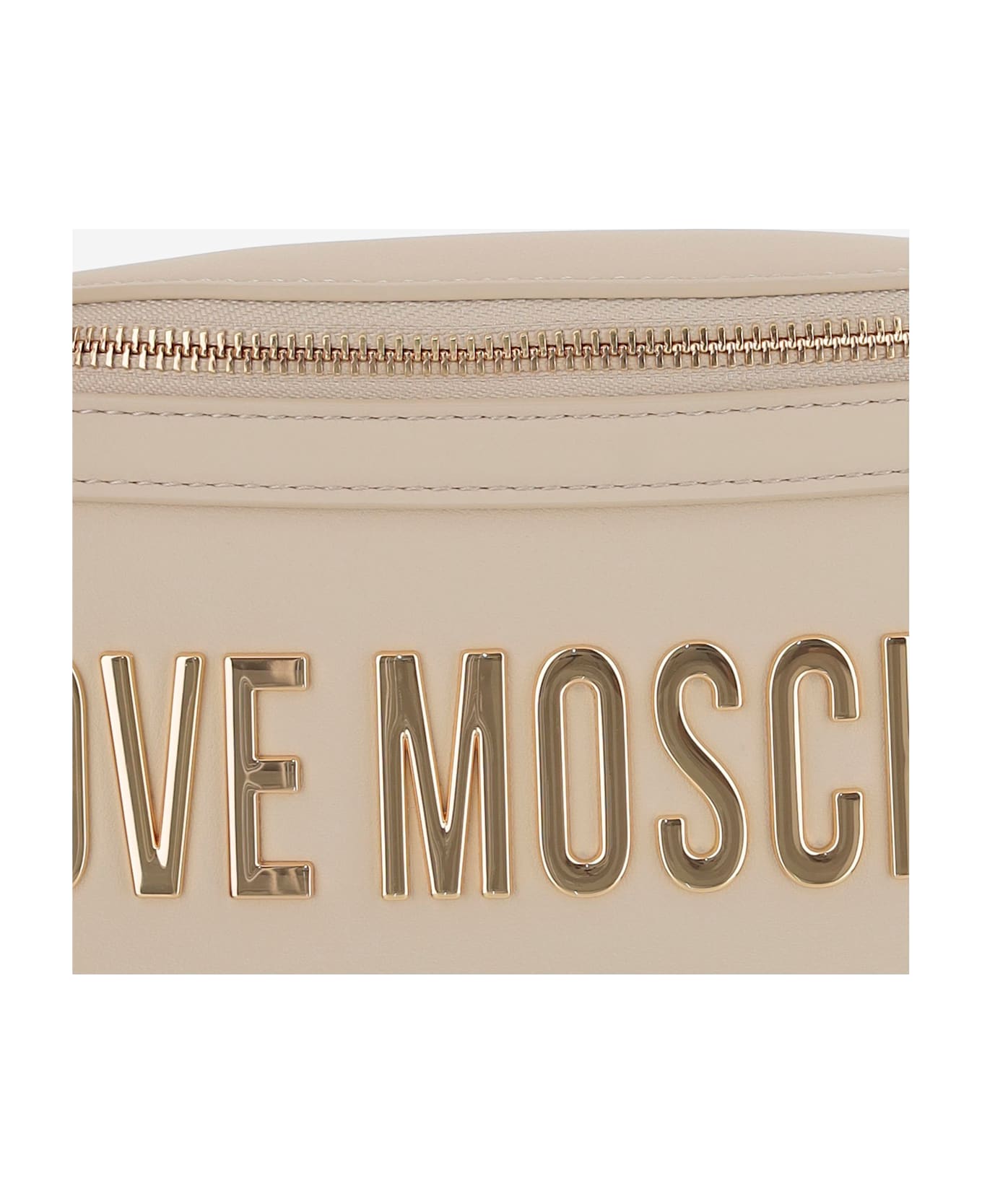 Love Moschino Eco-friendly Fanny Pack With Logo - Ivory