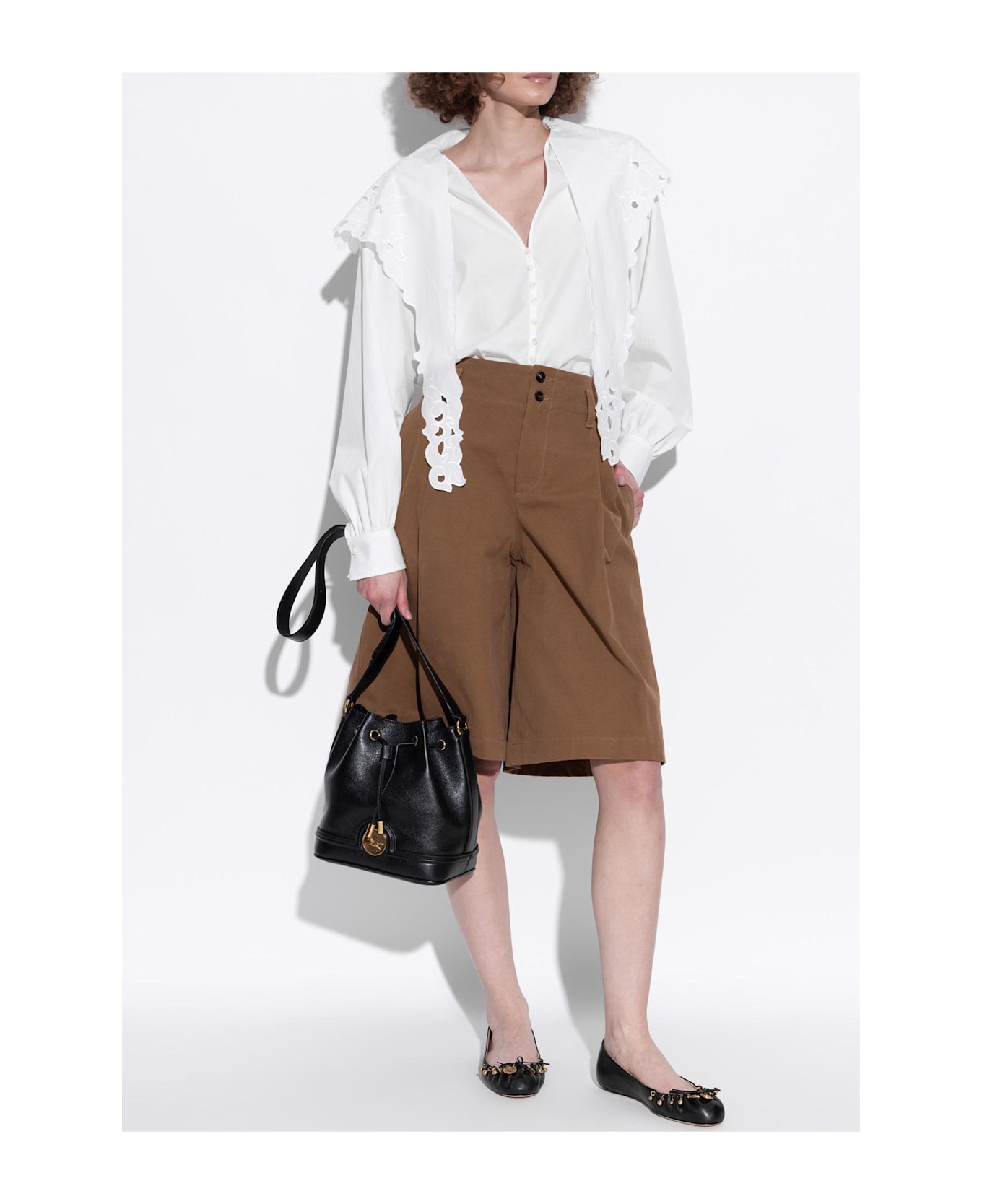 Chloé Leather Ballet Flats - Black