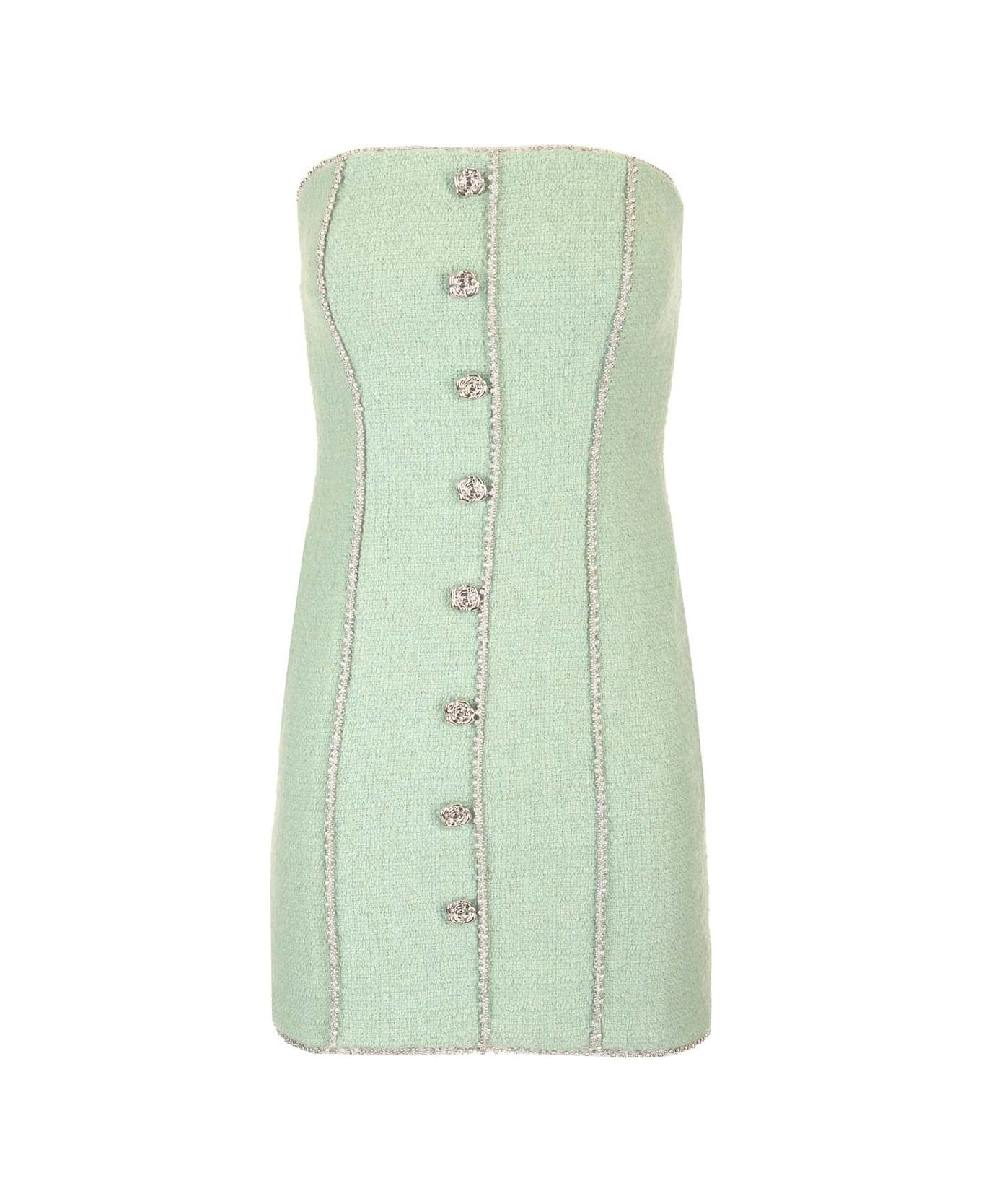 Rotate by Birger Christensen Textured Boucle Mini Dress - Green