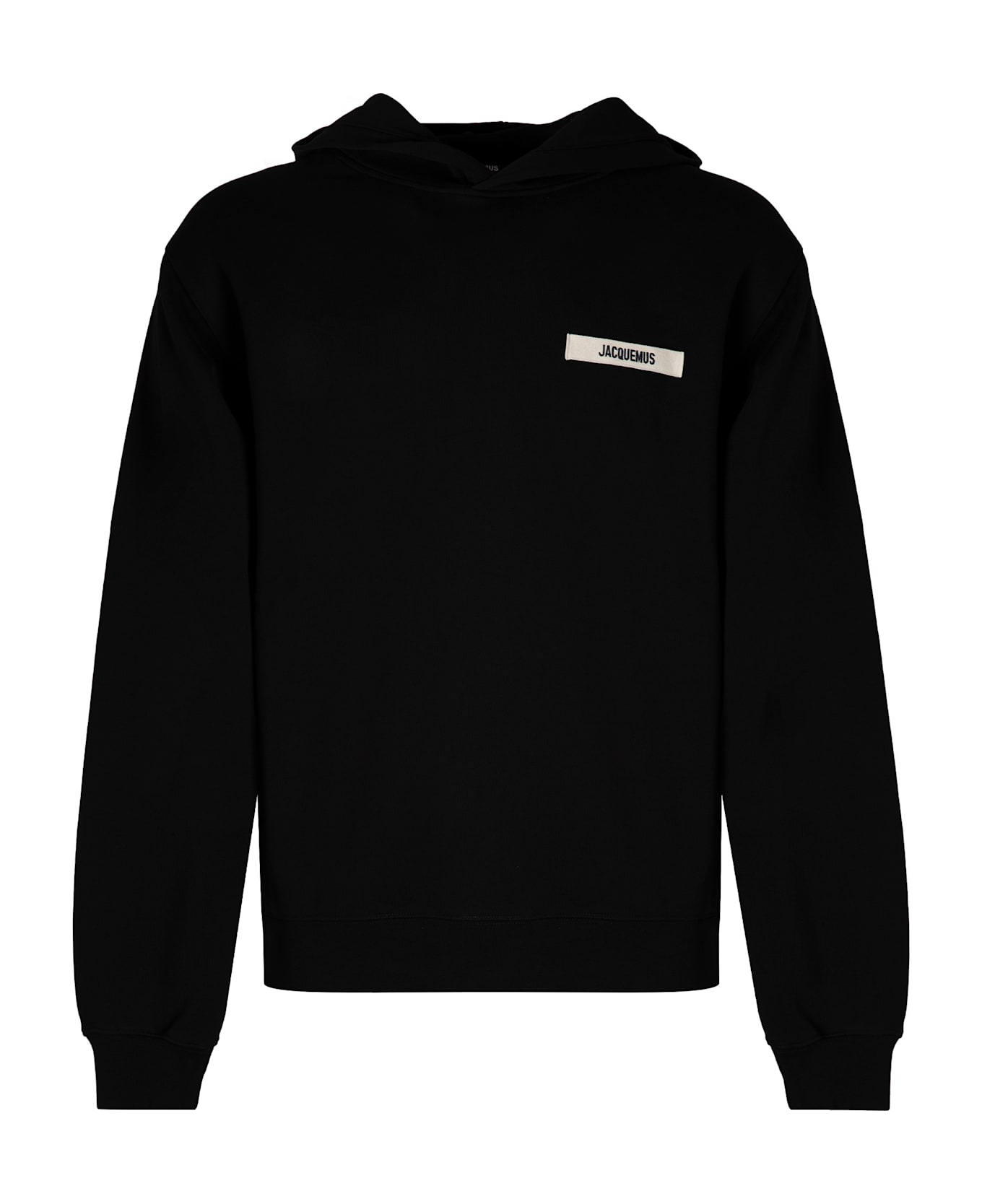 Jacquemus Gros Grain Cotton Hoodie - black