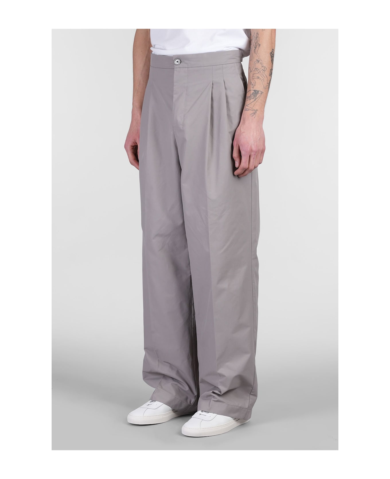 Ami Alexandre Mattiussi Pants In Grey Cotton - grey