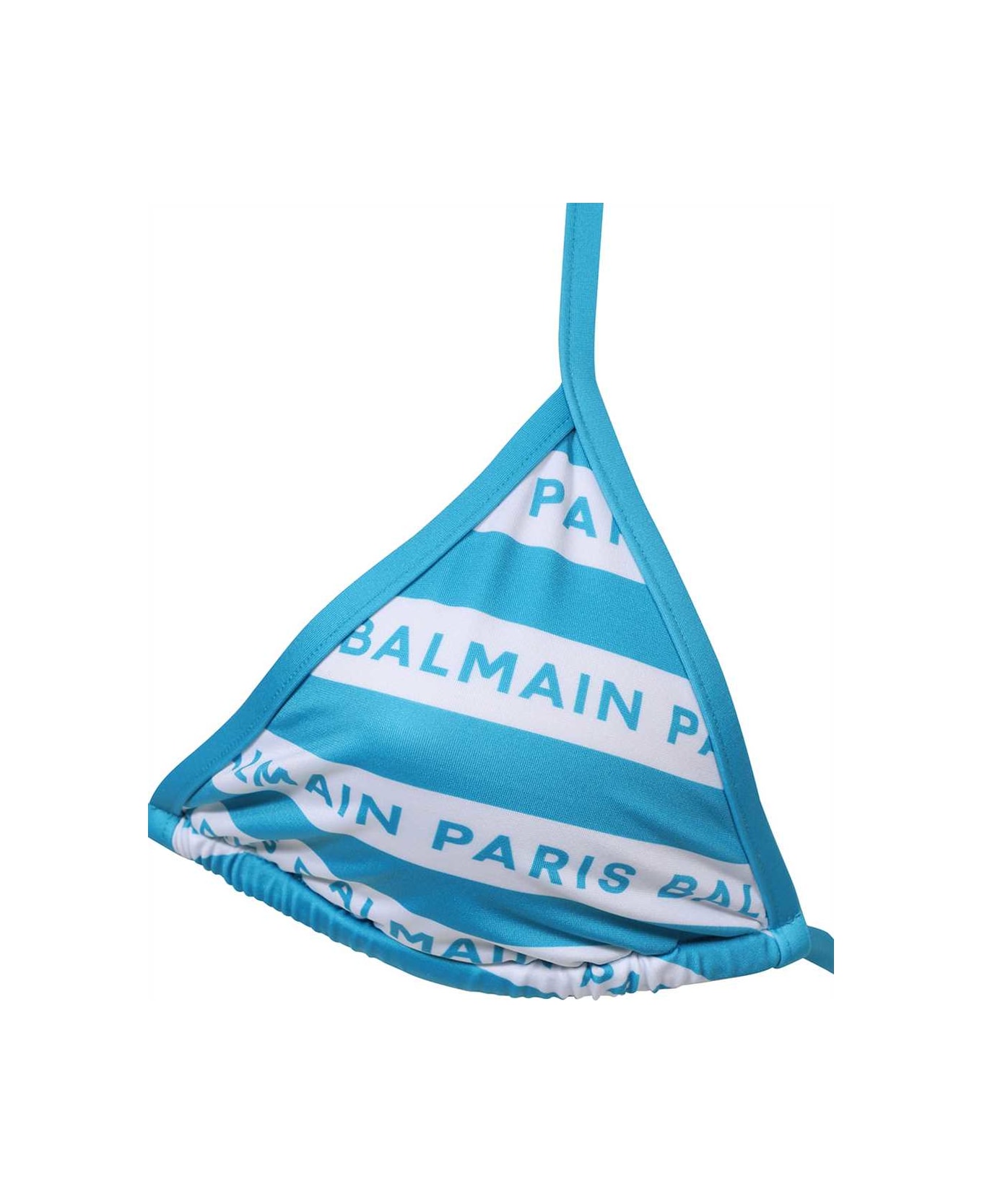 Balmain Triangle Bra Bikini - blue