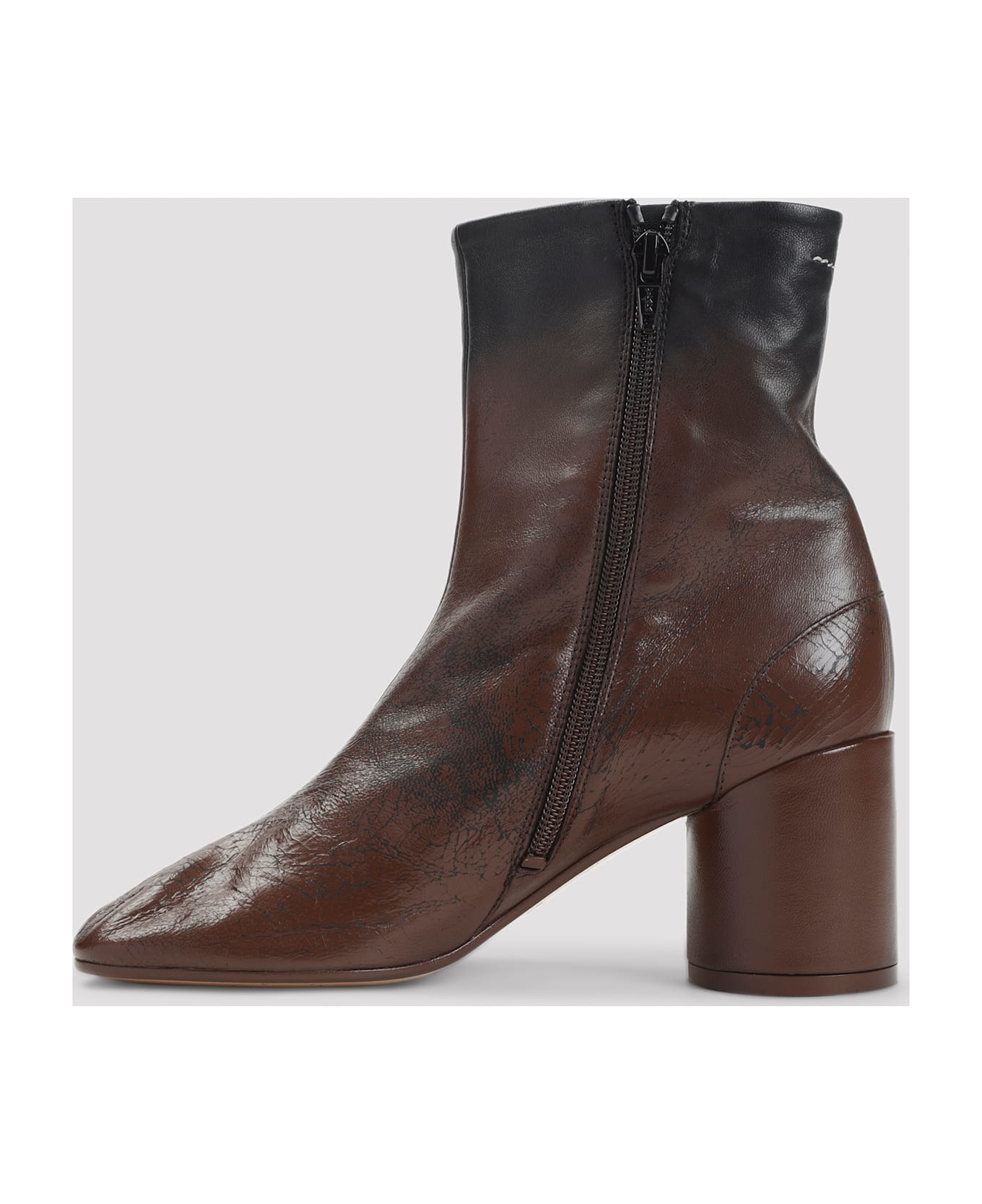 MM6 Maison Margiela Ovine Leather Boots - Black Sable