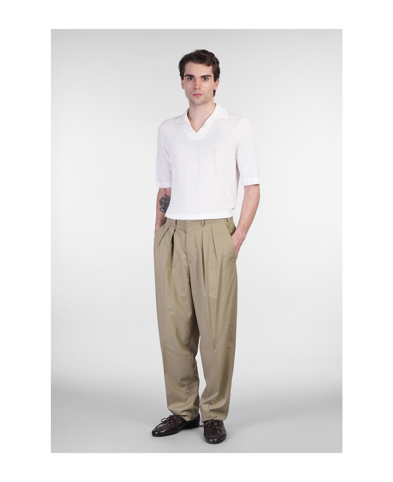 PT Torino Sd65 Pants In Green Wool And Polyester - green