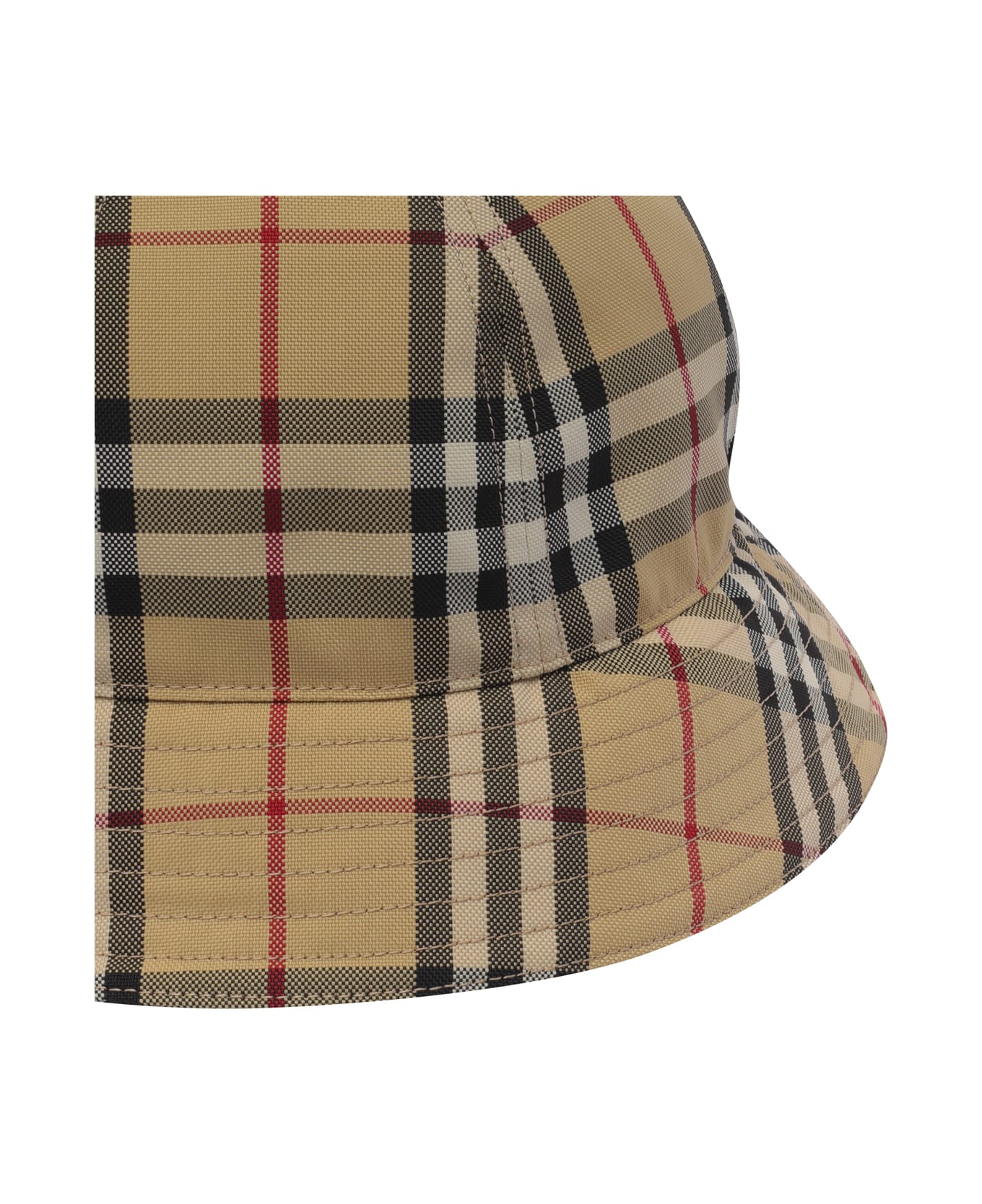 Burberry Bucket Hat In Vintage Check - Beige 帽子