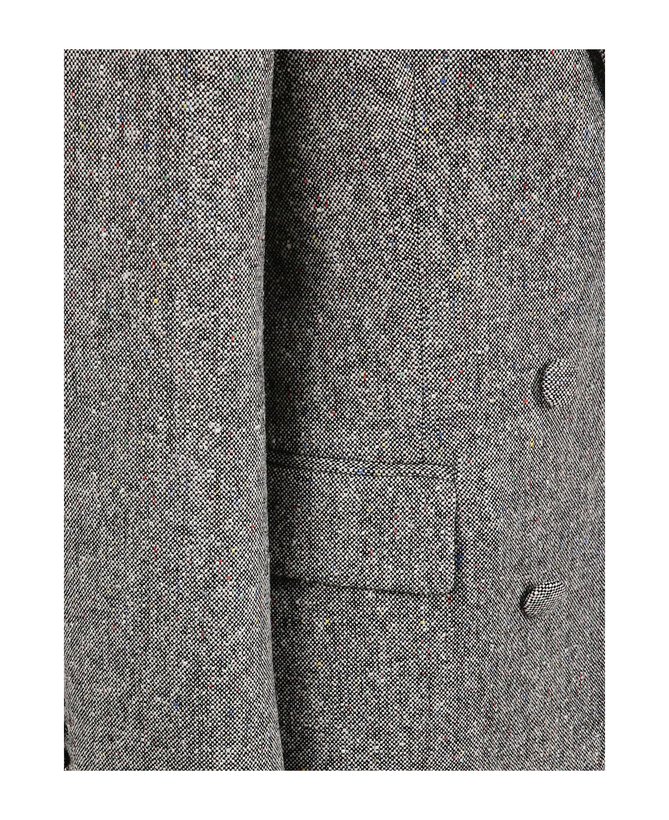 Valentino Garavani Double Breasted Blazer - IVORY, black