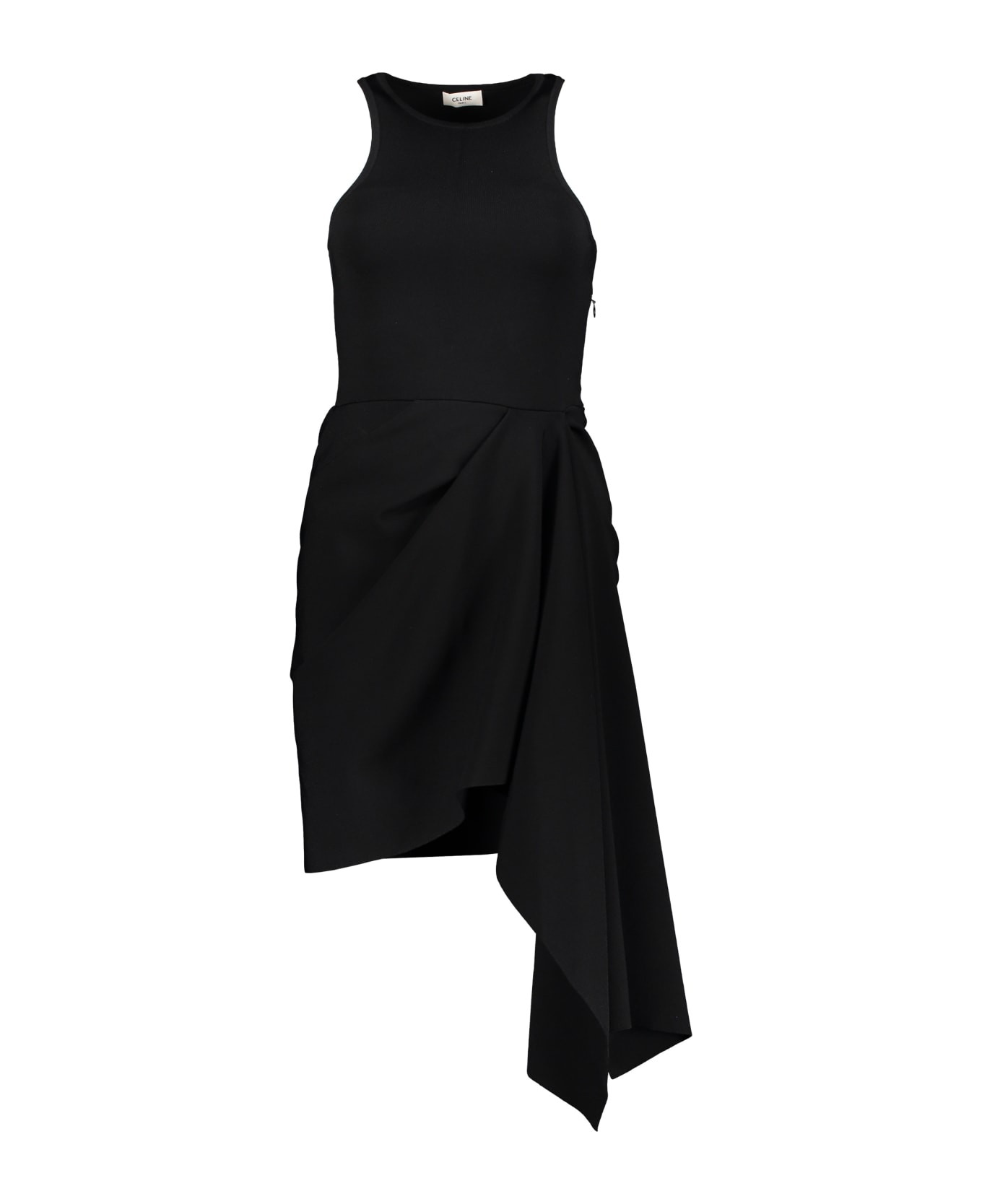 Celine Draped Dress - black