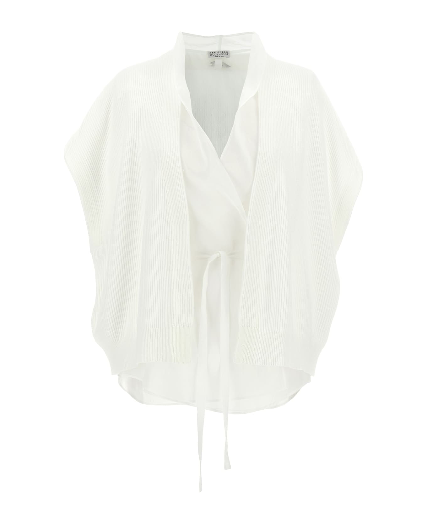 Brunello Cucinelli Layered Cardigan - White