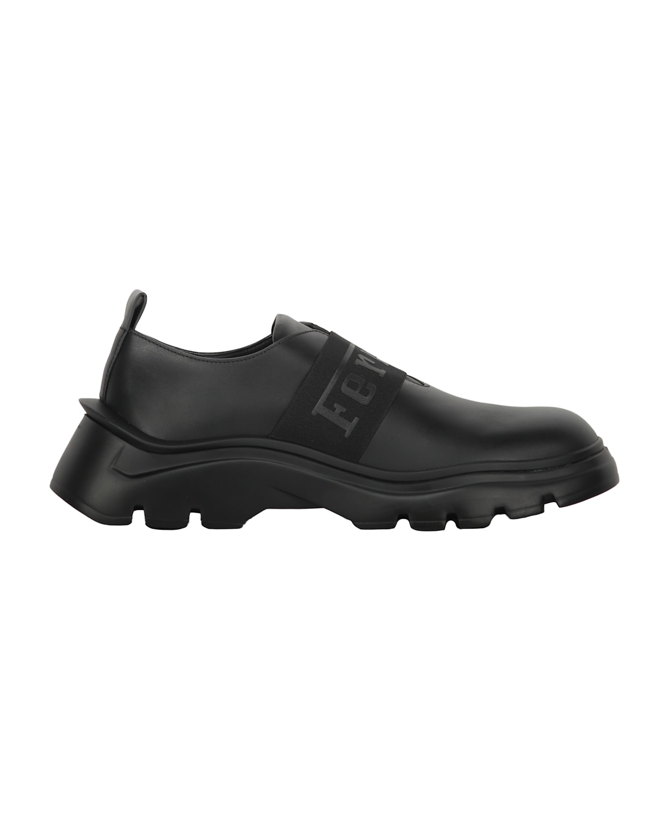Ferrari Leather Lace-up Derby Shoes - black