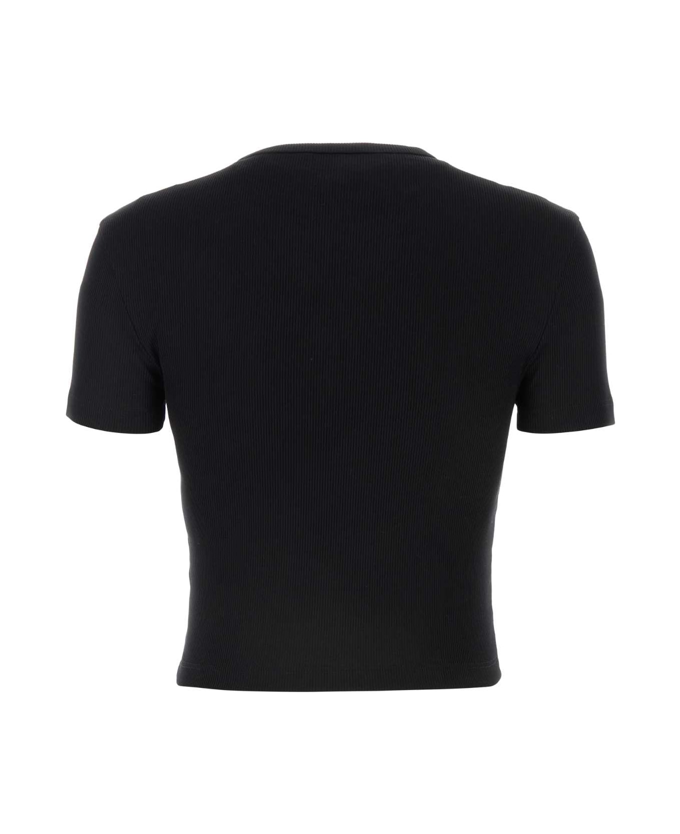 Fendi Black Stretch Cotton T-shirt - Black